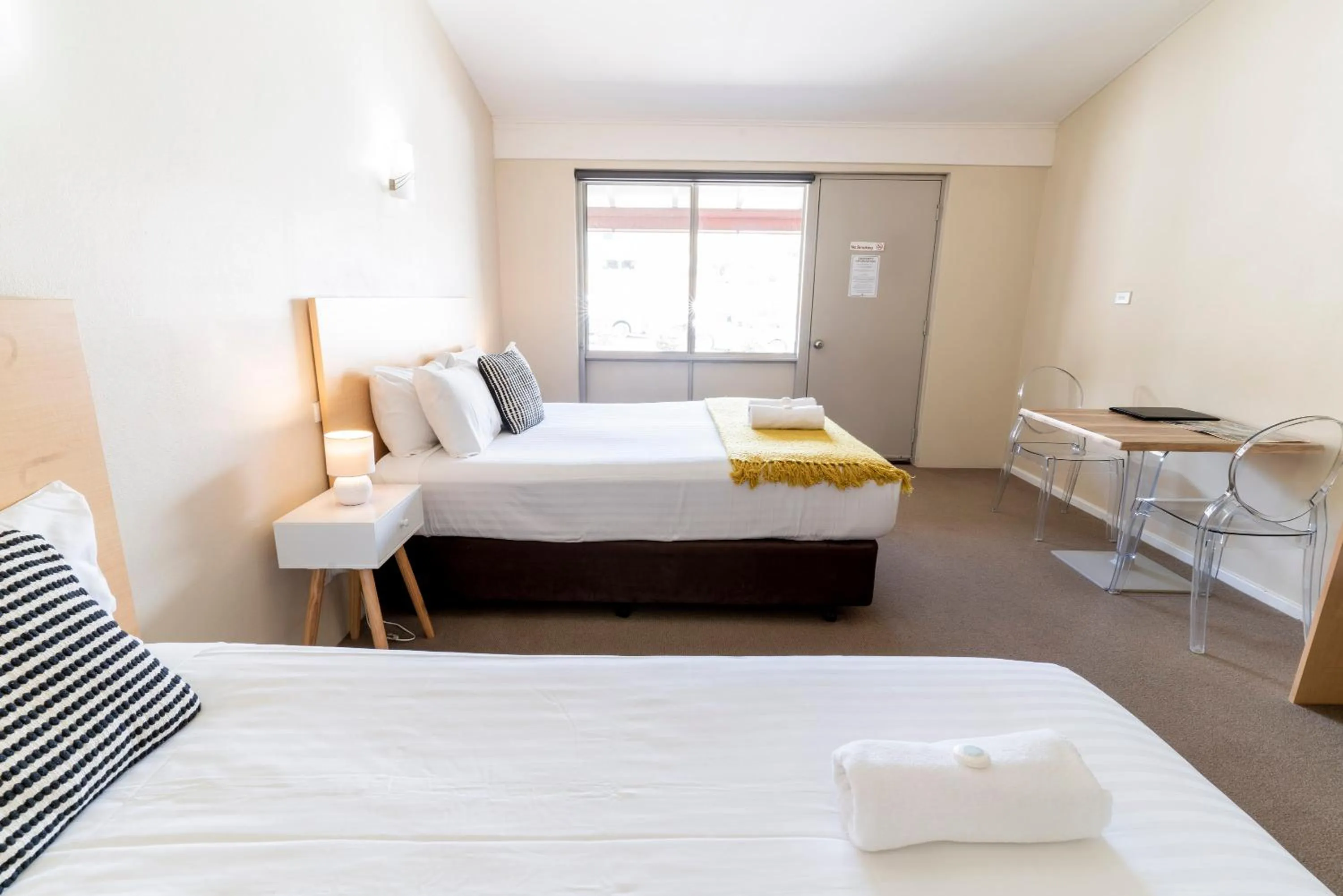 Bed in Six Degrees Motel