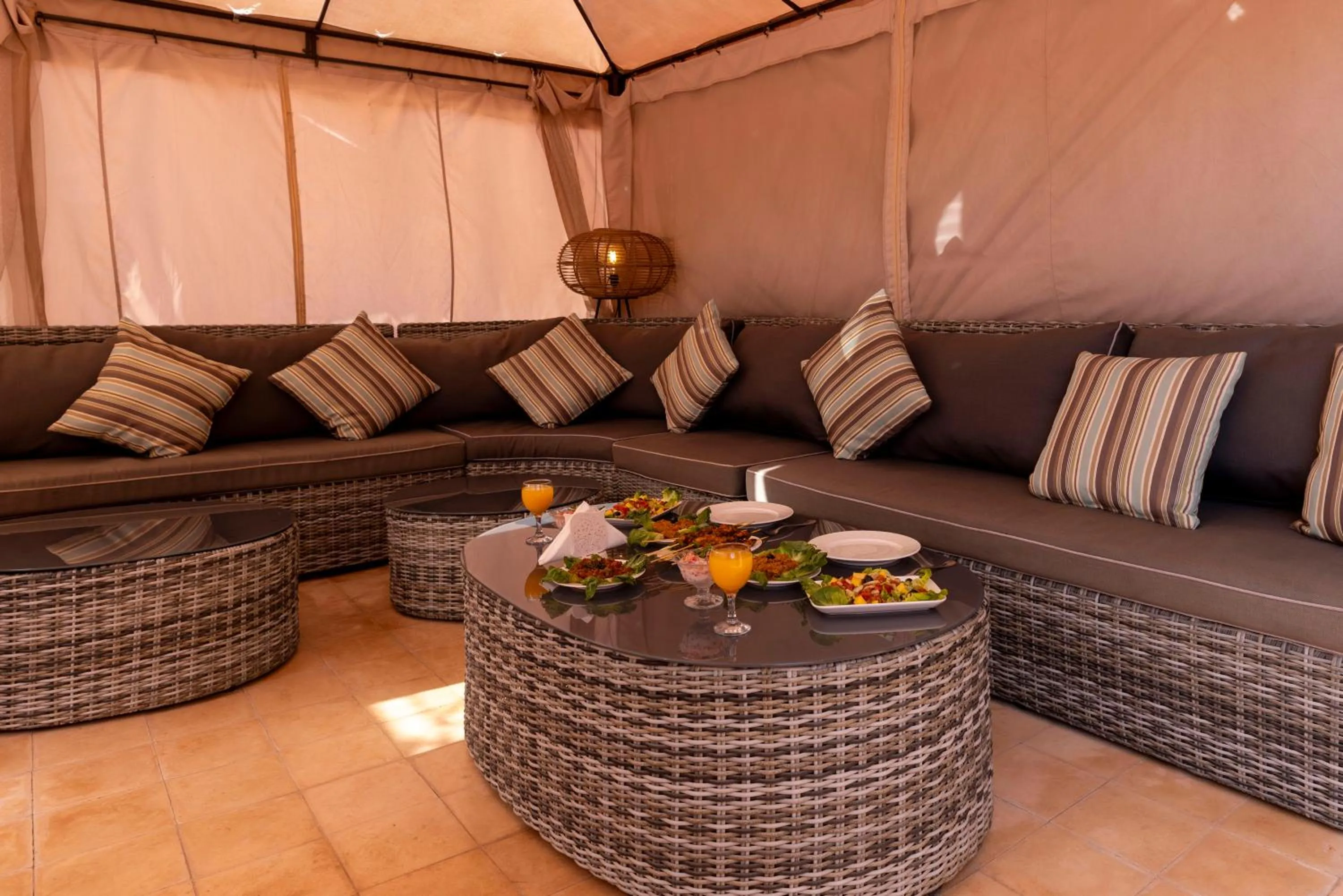 Living room in Riad Arbre Bleu