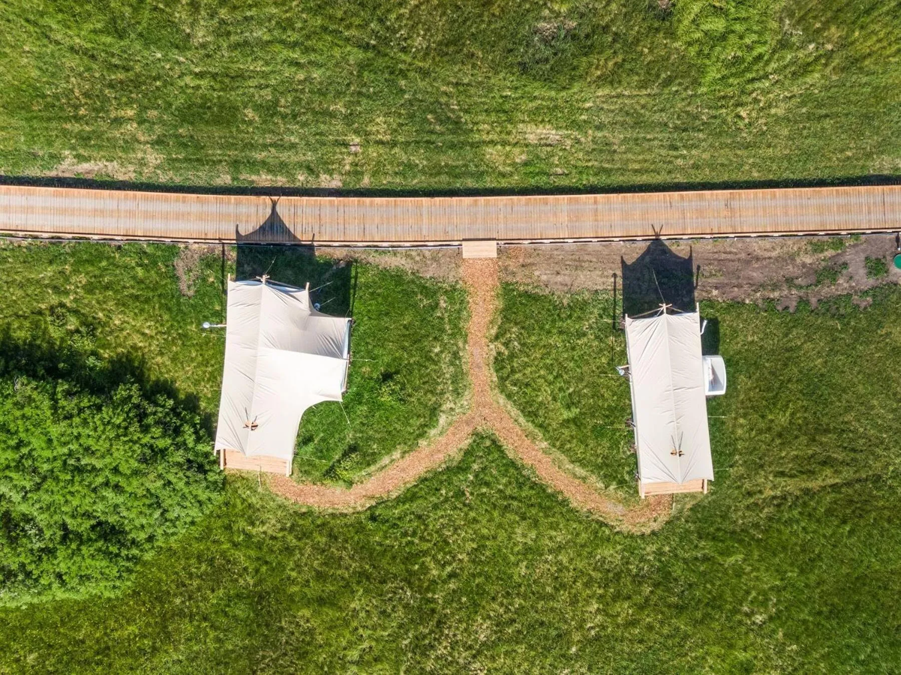 Bird's eye view in Under Canvas West Yellowstone