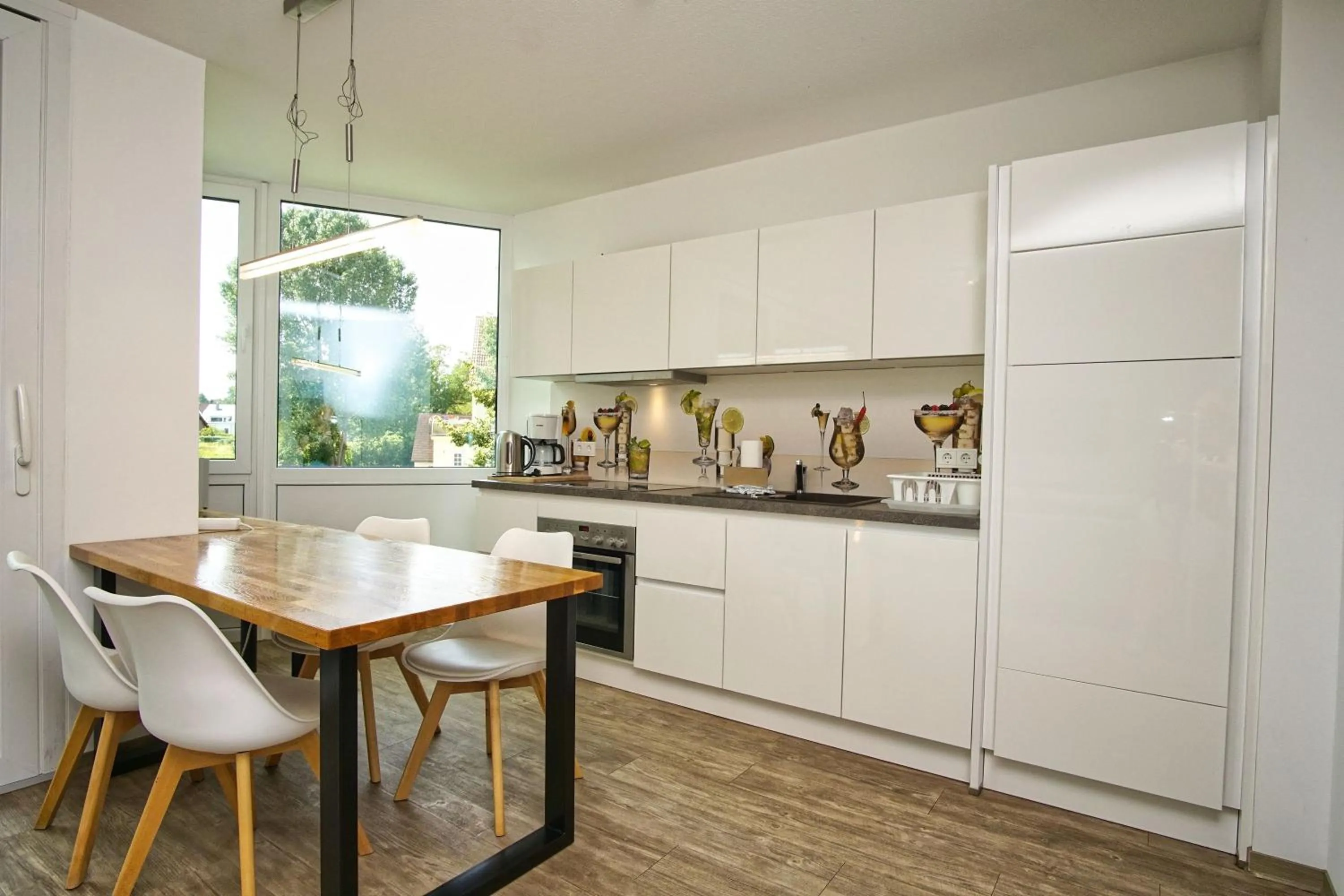 Kitchen or kitchenette in Haus Hafenkieker Ferienwohnung 08
