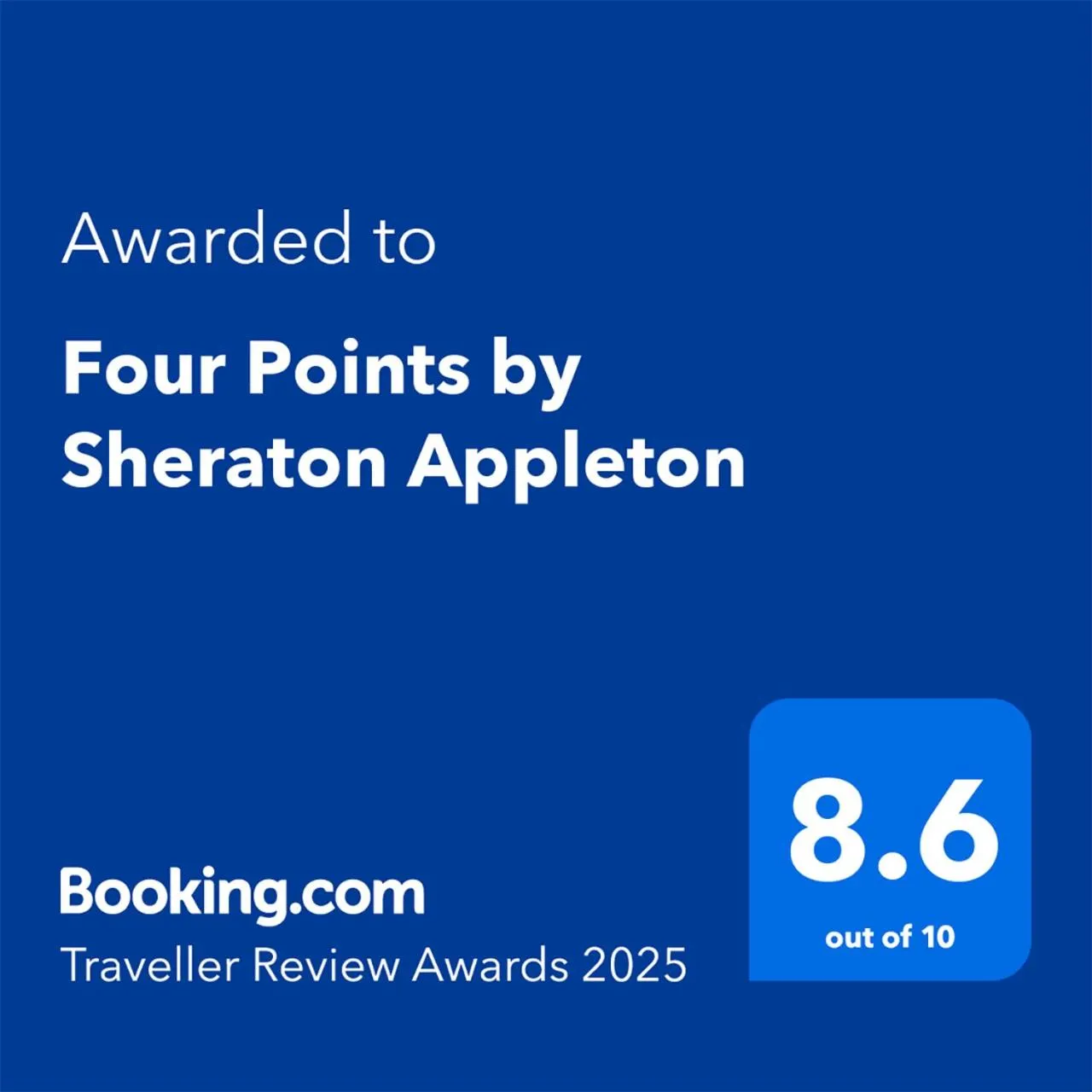 Certificate/Award in Four Points by Sheraton Appleton