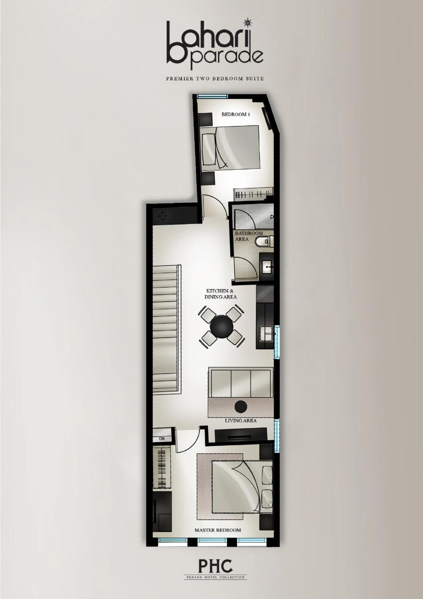 Floor plan in Bahari Parade Hotel Managed by The Ascott Limited
