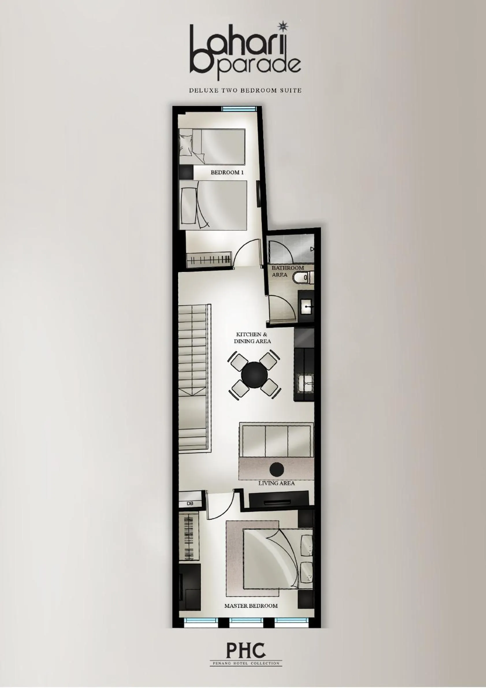 Floor plan in Bahari Parade Hotel Managed by The Ascott Limited