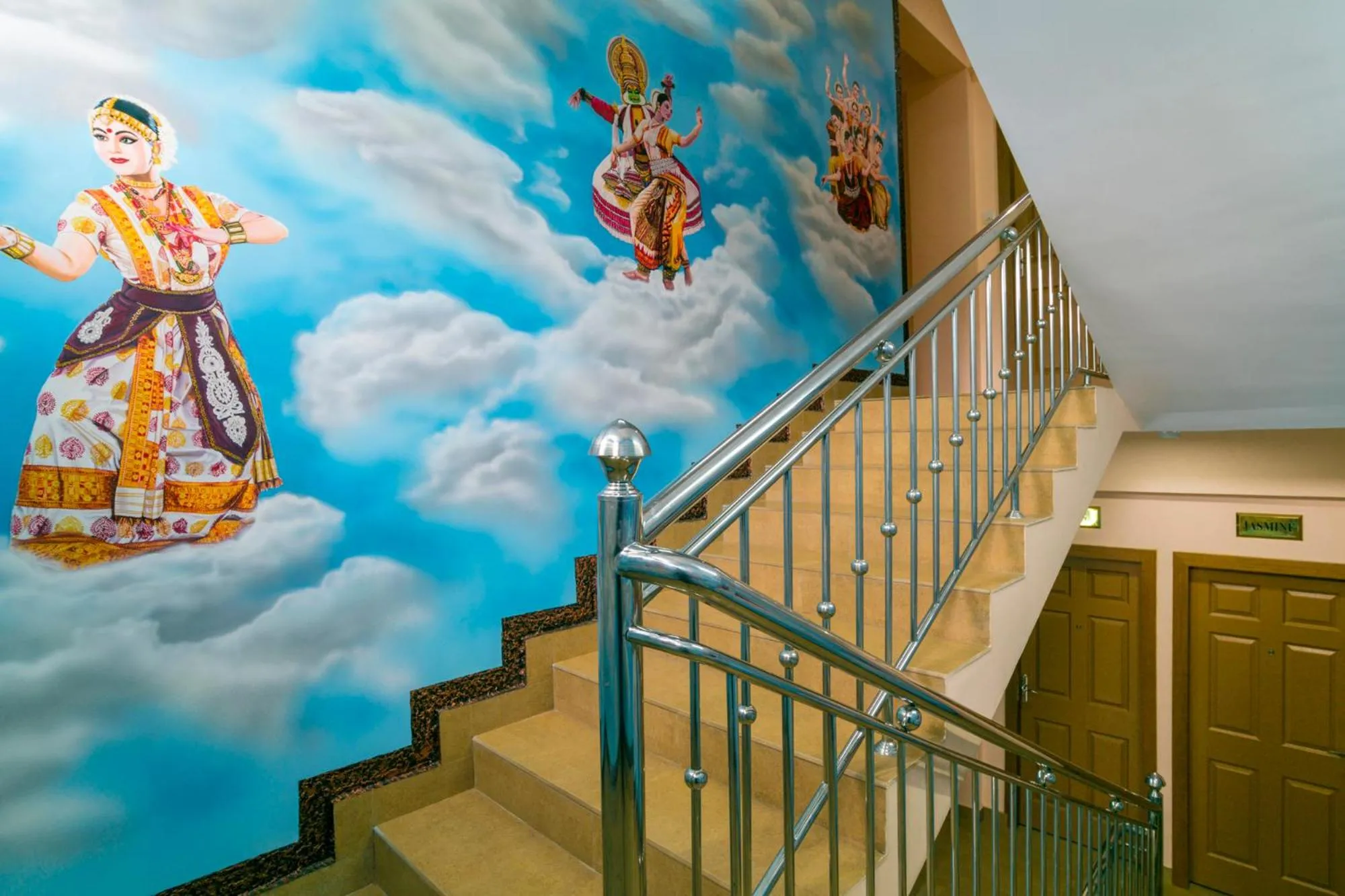 Decorative detail in Blue Bell Cochin Airport Hotel