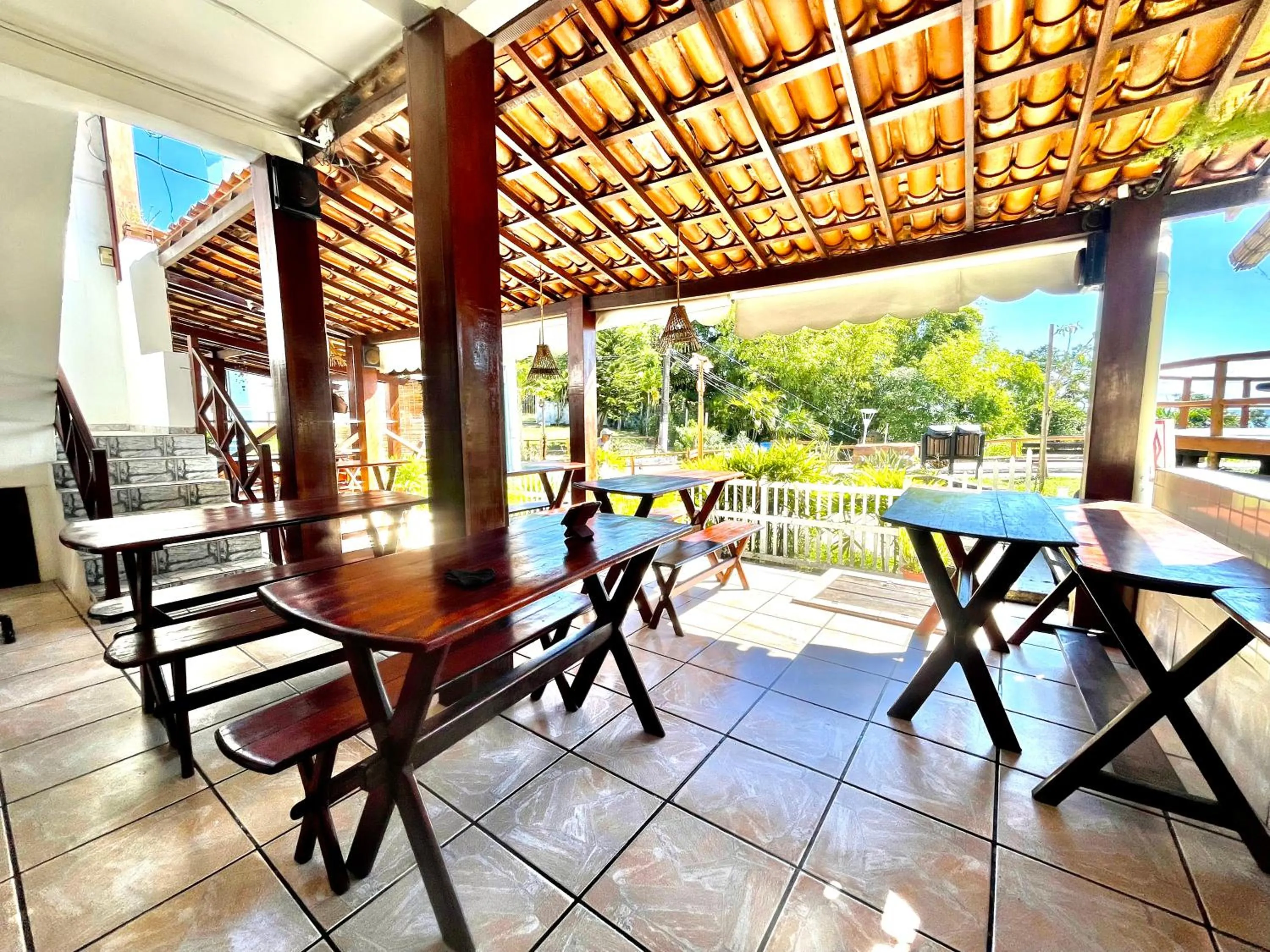 Seating area in Pousada Xerife