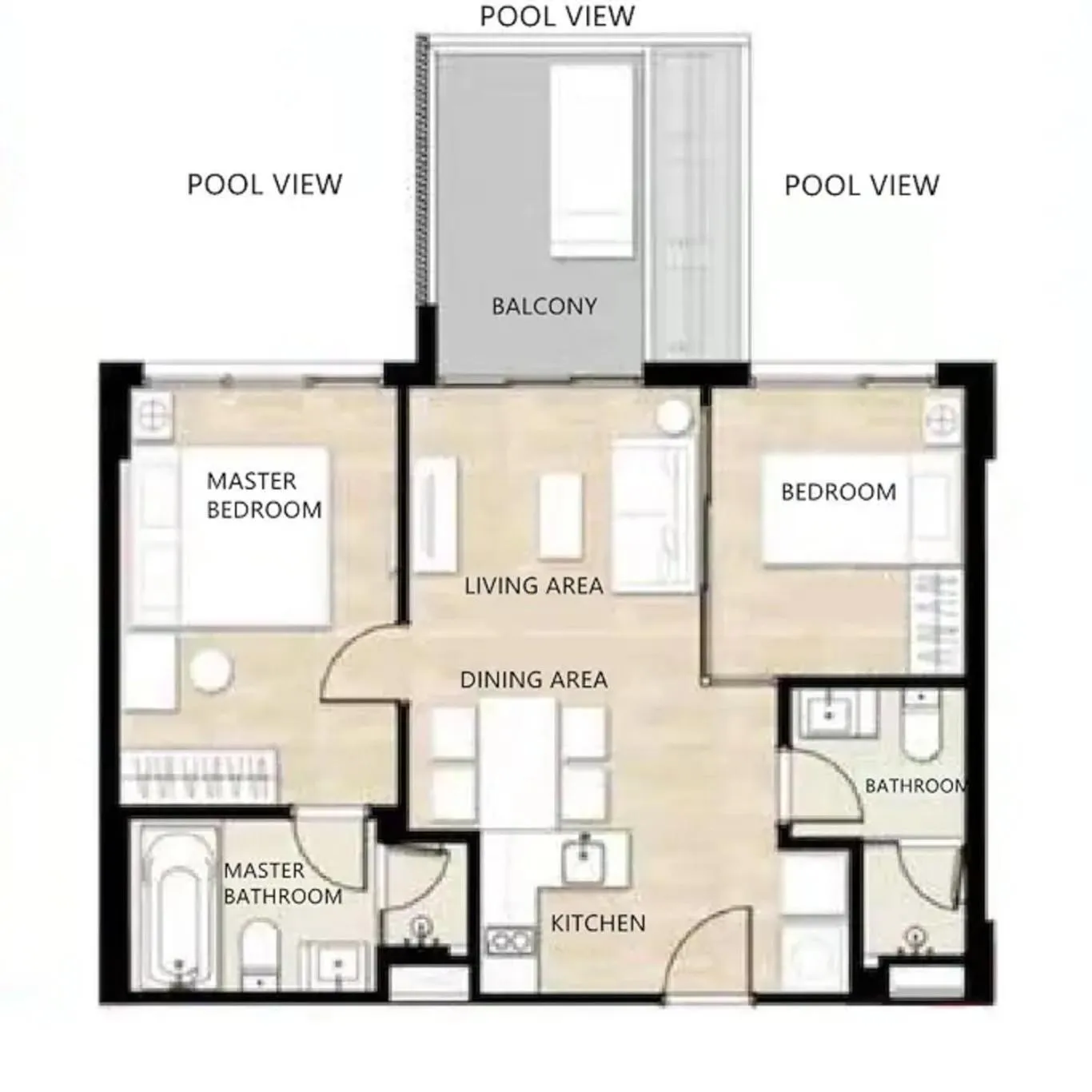 Floor plan in The Deck Patong by VIP