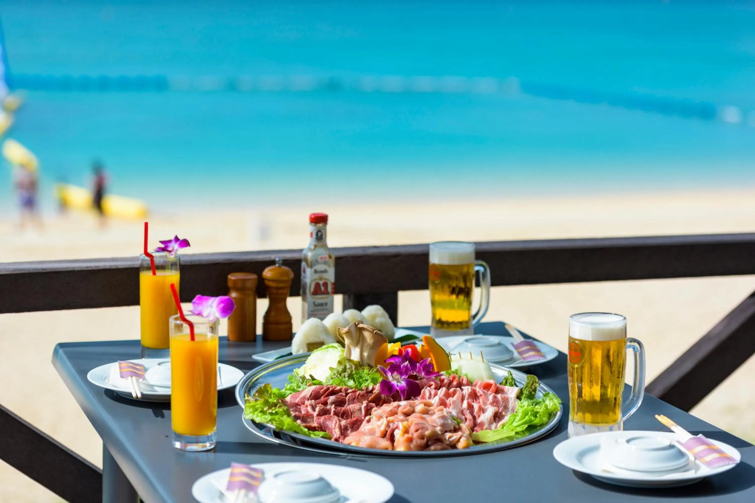 Food close-up in Kanehide Kise Beach Palace