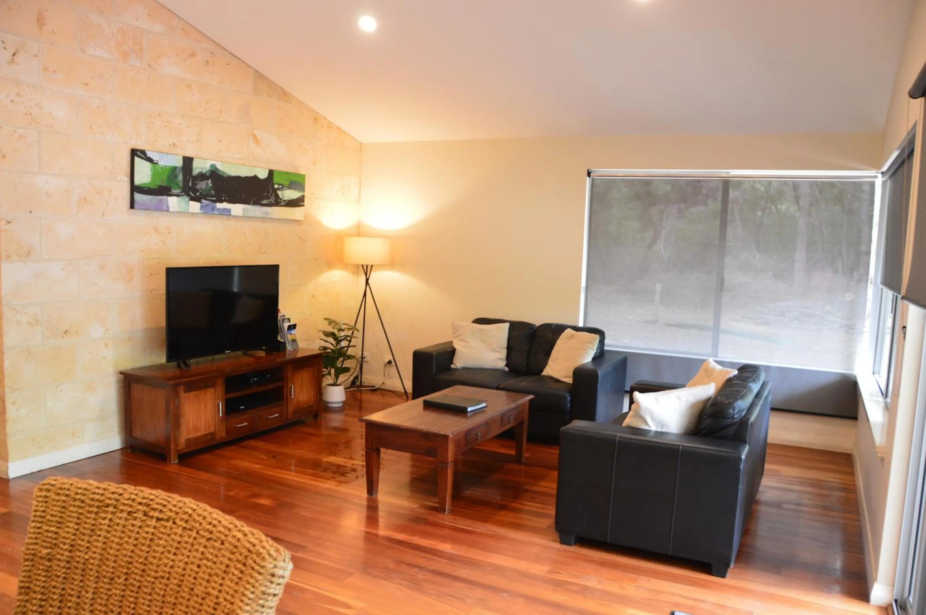 Living room in Acacia Chalets Margaret River