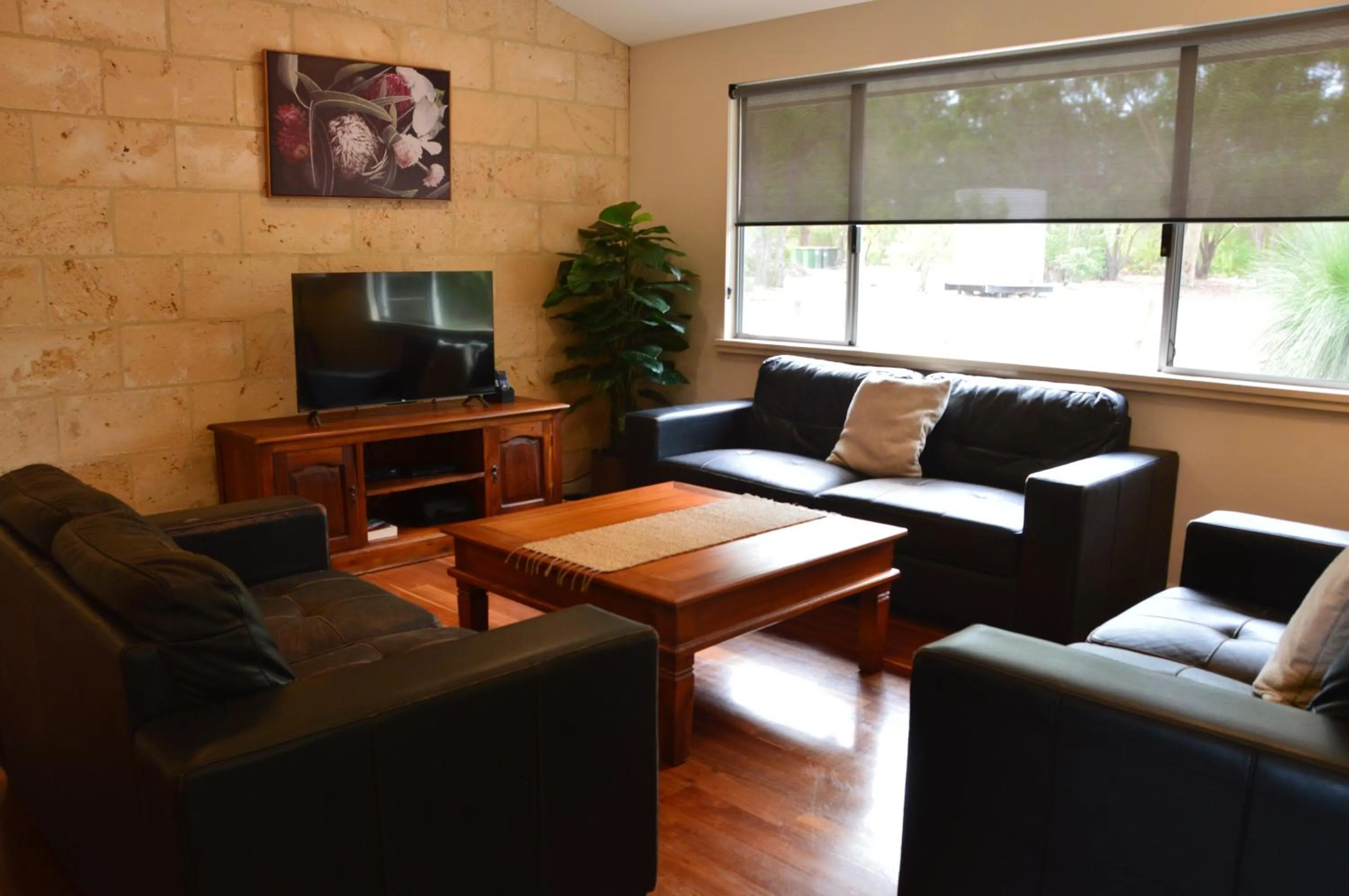 Living room in Acacia Chalets Margaret River