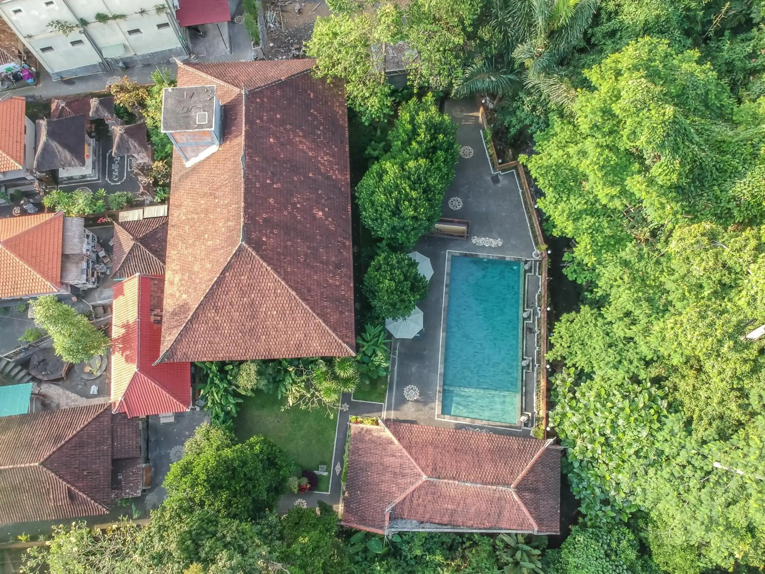 Bird's eye view in Adi Jaya Cottages Ubud Suites by EPS - CHSE Certified Bird's eye view in Adi Jaya Cottages Ubud Suites by EPS - CHSE Certified