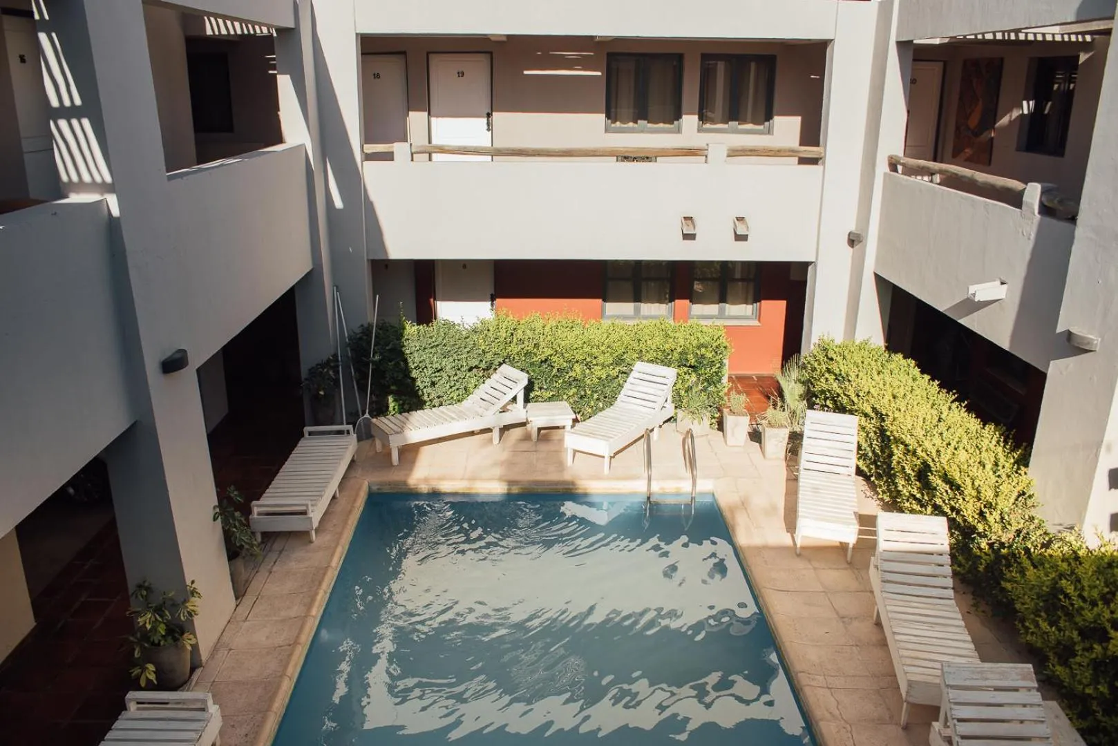 Pool view in El Refugio Hotel