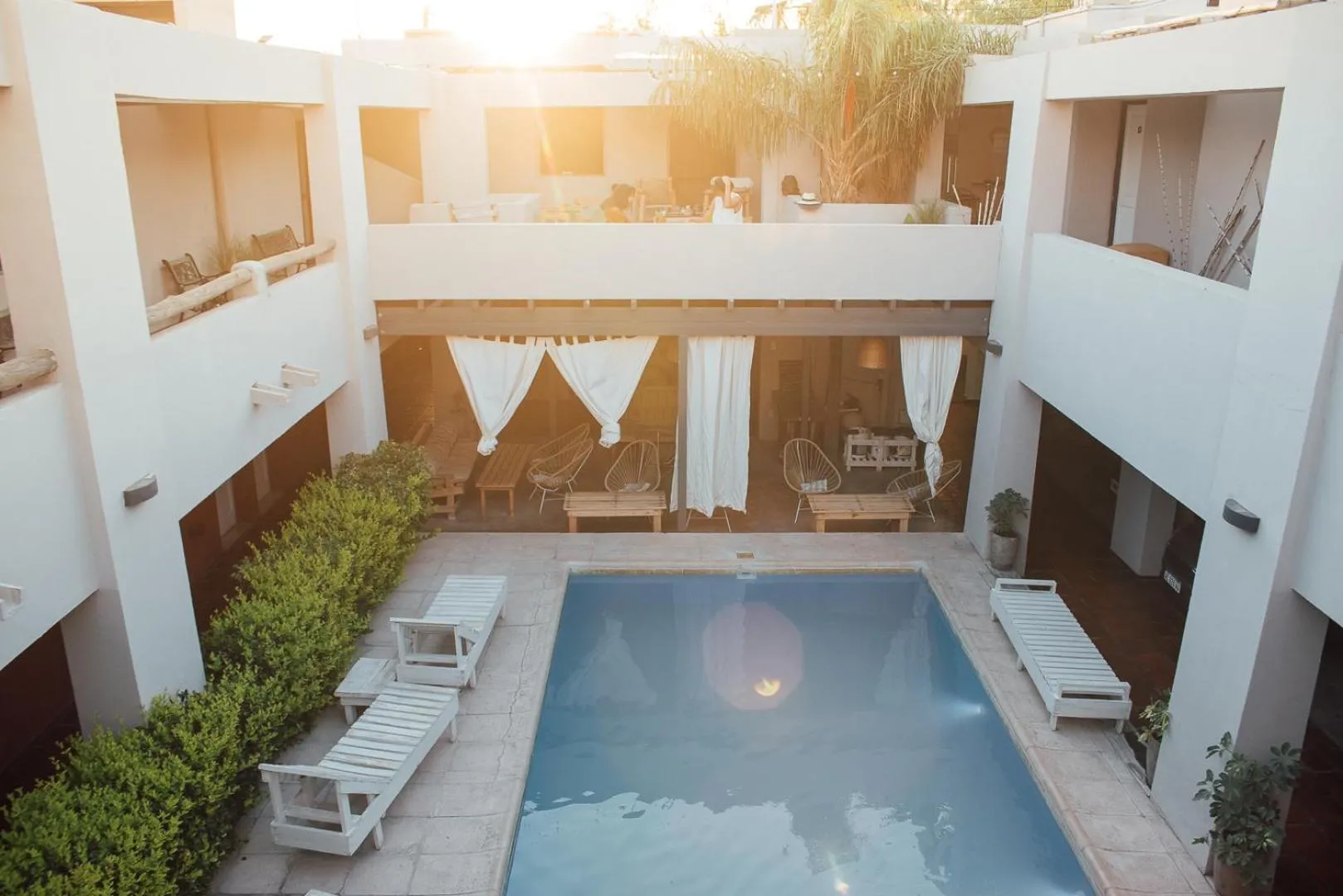 Pool view in El Refugio Hotel