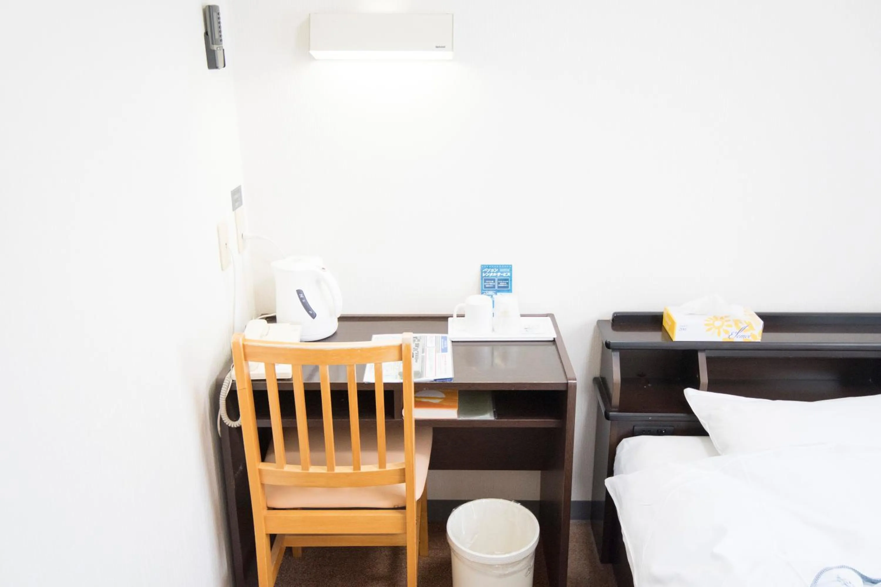 Bed in Hikone Station Hotel