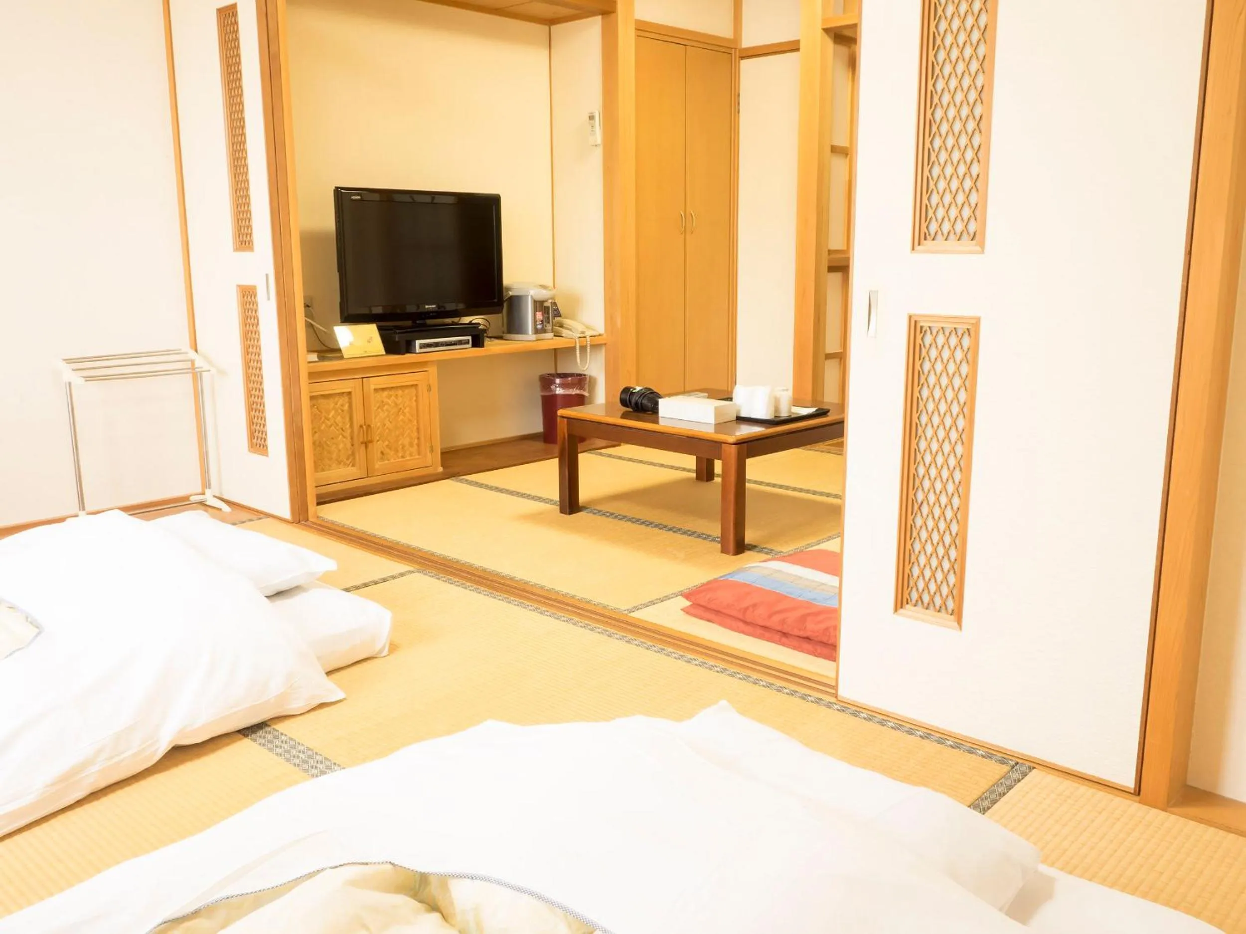 Bed in Hikone Station Hotel