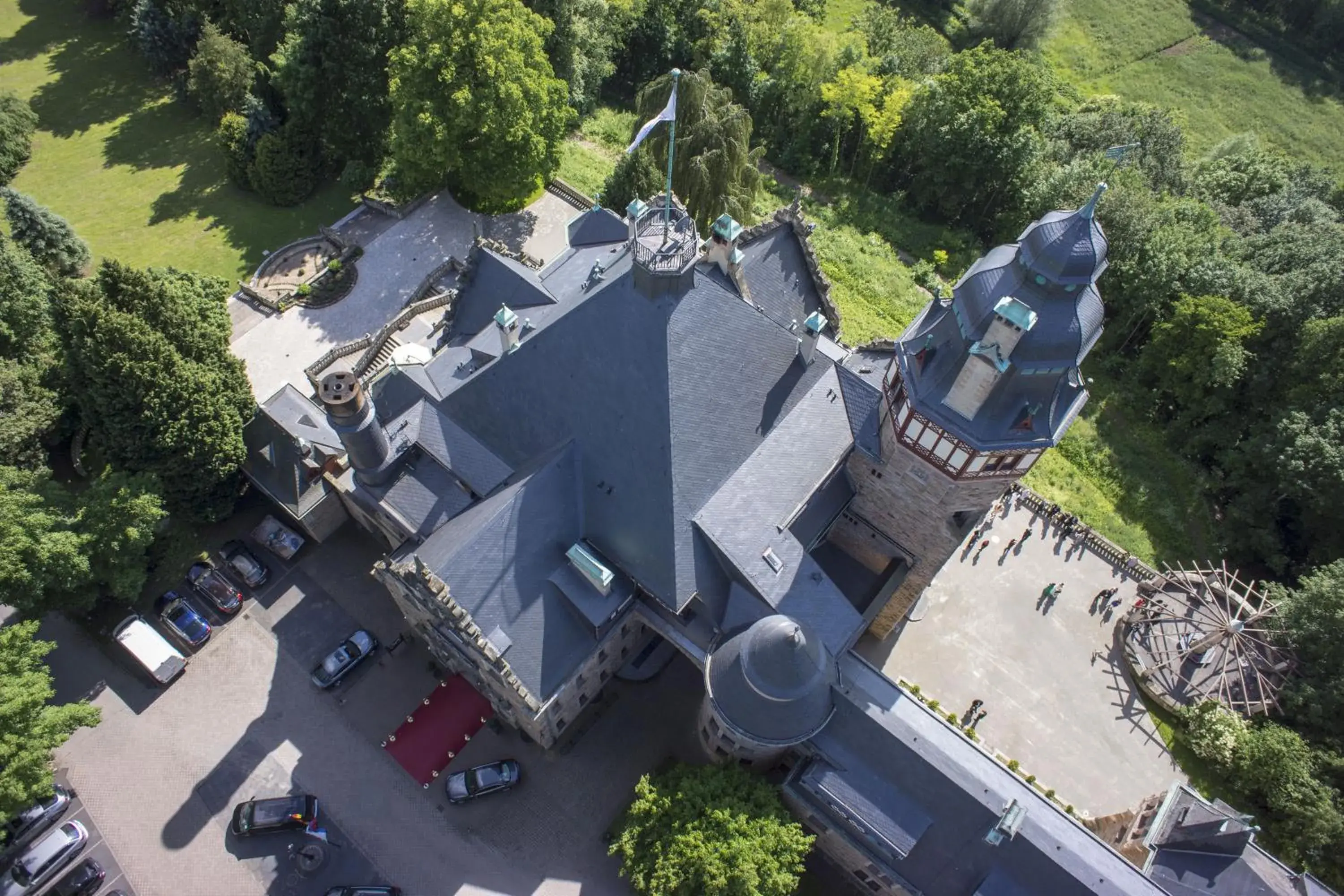Property building, Bird's-eye View in Schloss Hotel Wolfsbrunnen