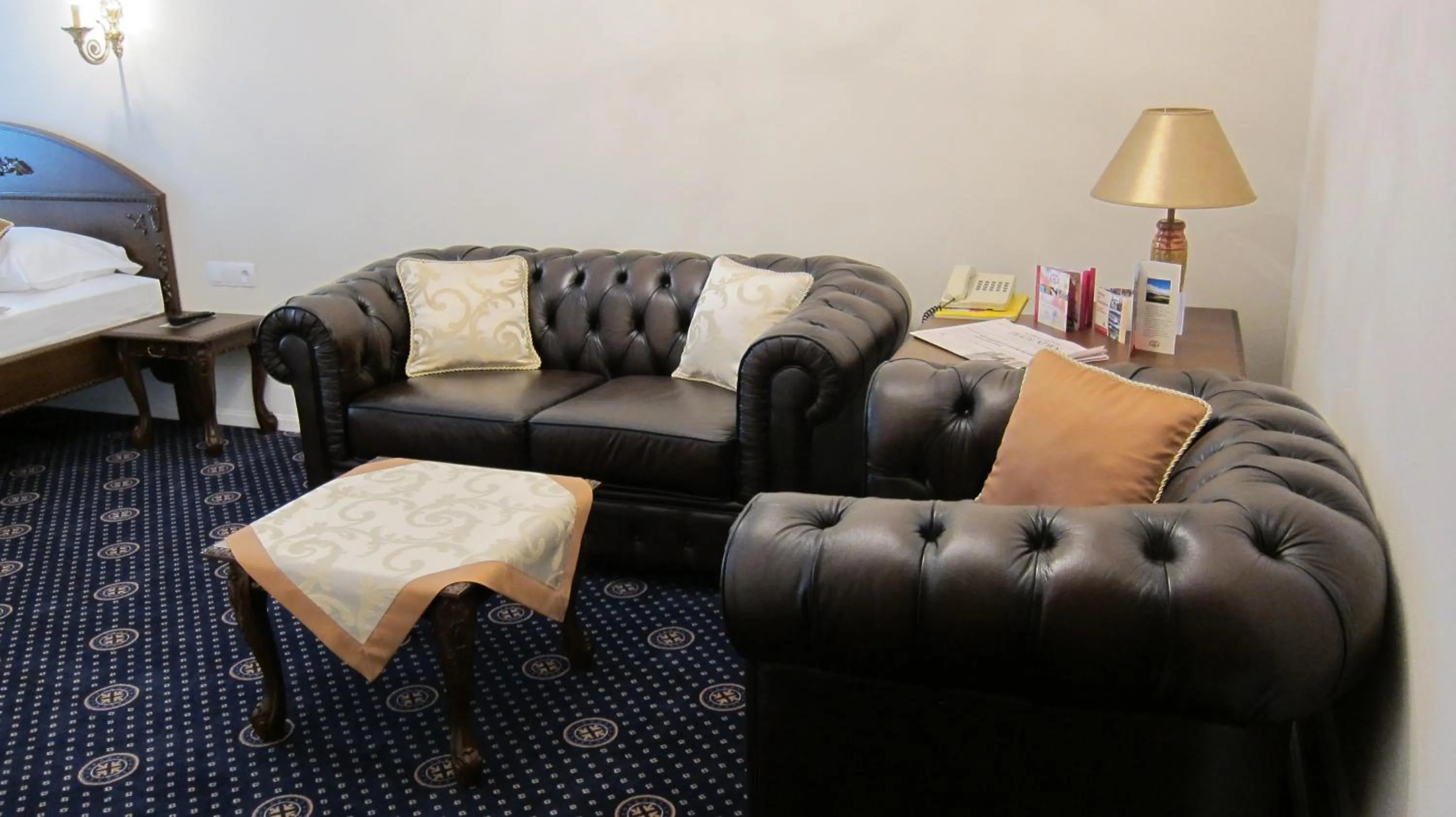 Decorative detail, Bed in Schloss Hotel Wolfsbrunnen