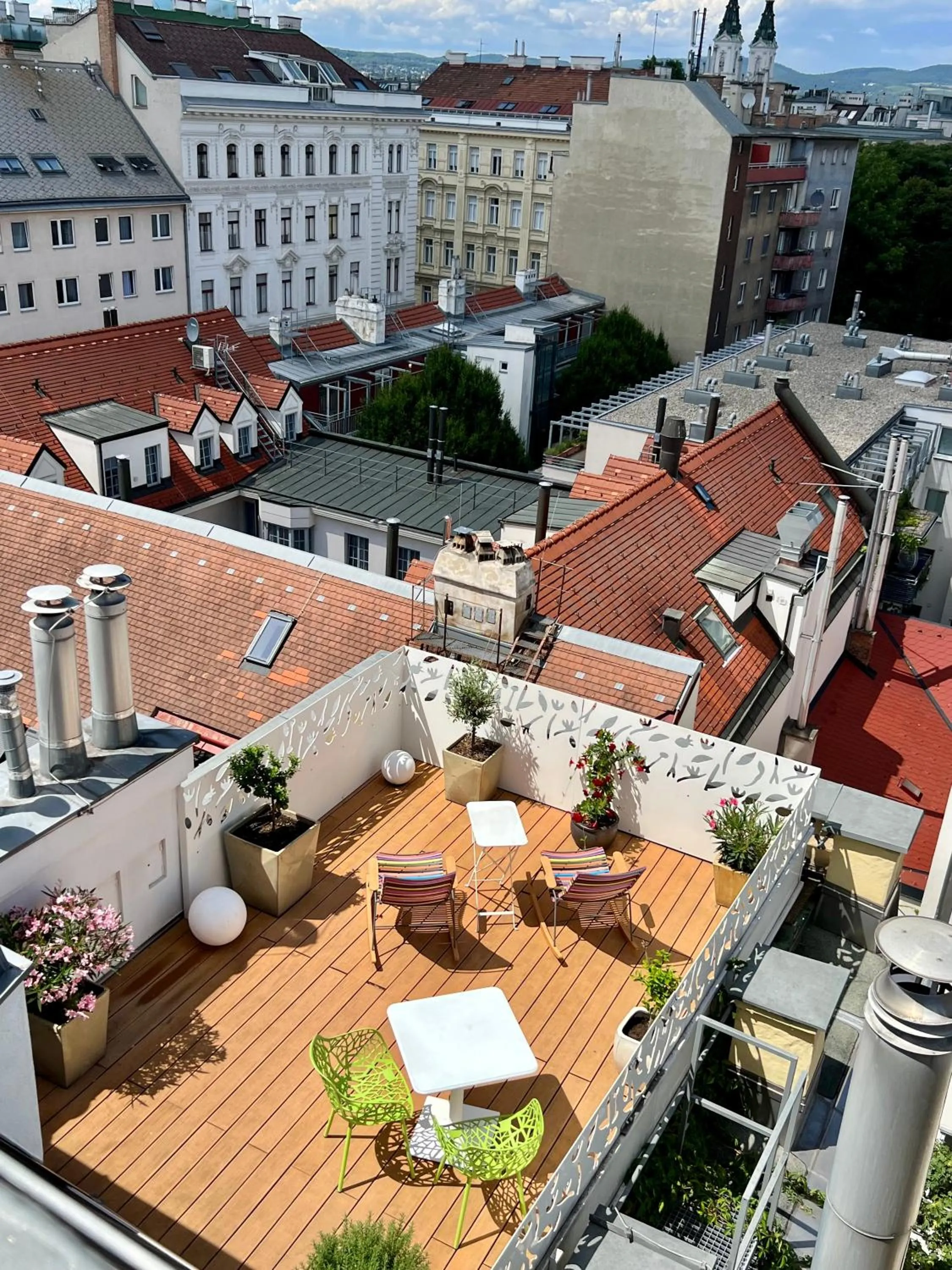 Balcony/Terrace in Hotel Rathaus - Wein & Design