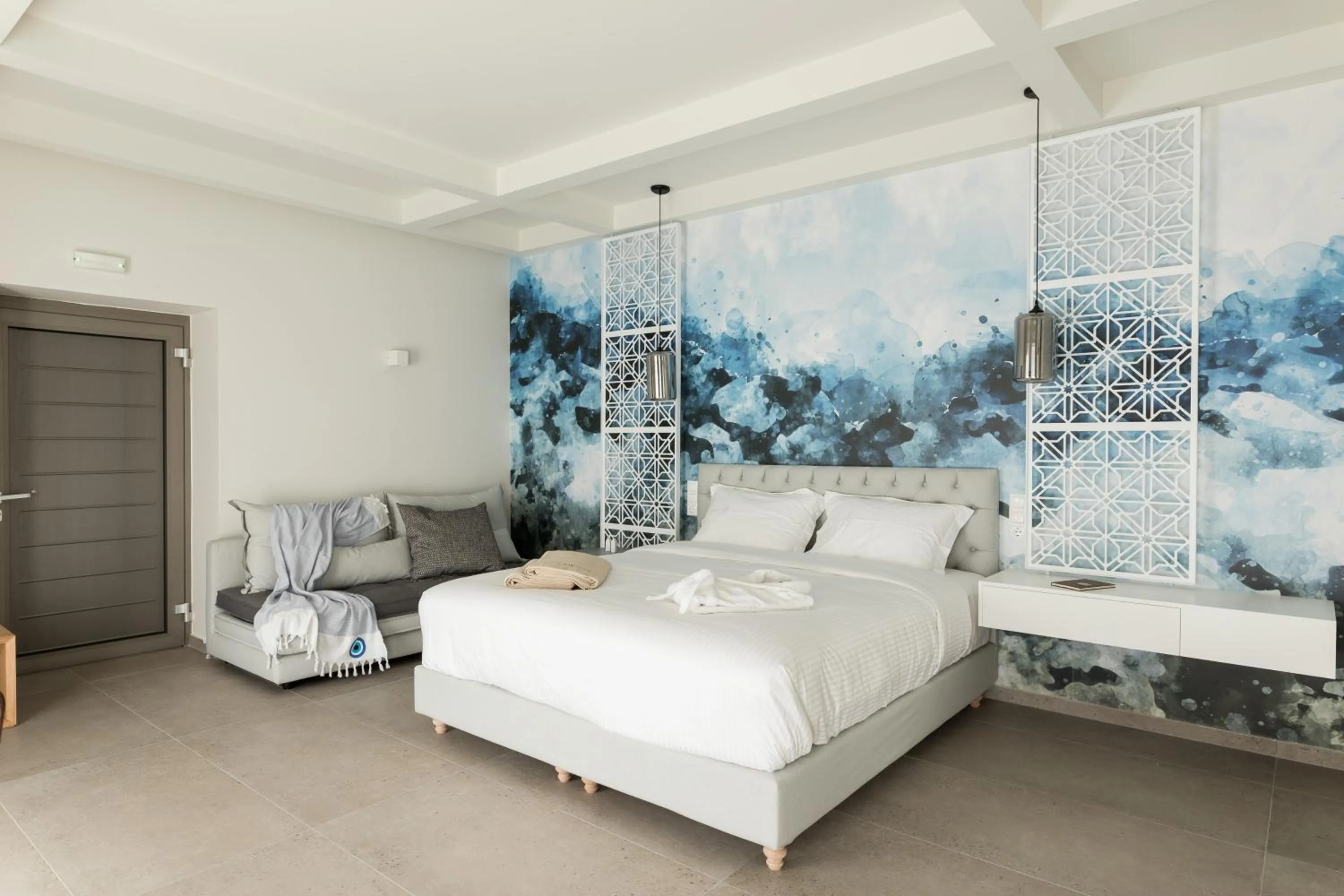 Bed in Anemolia Parga Suites