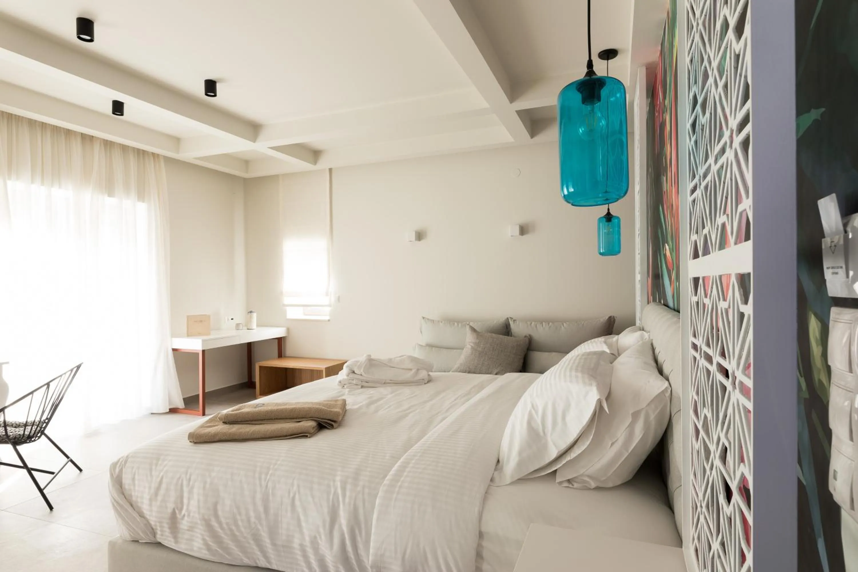 Bed in Anemolia Parga Suites