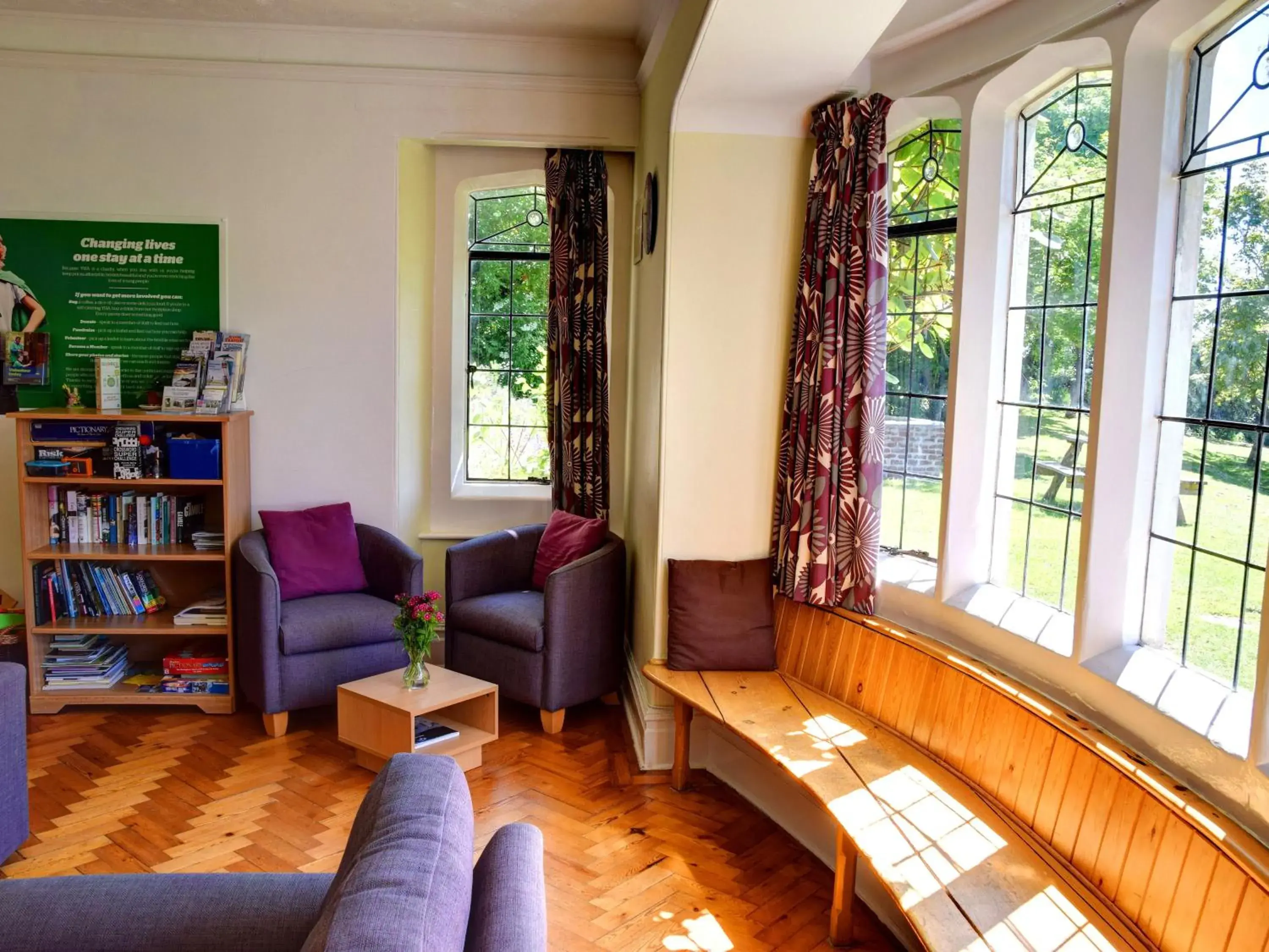 Seating area in YHA Beer Seating area in YHA Beer
