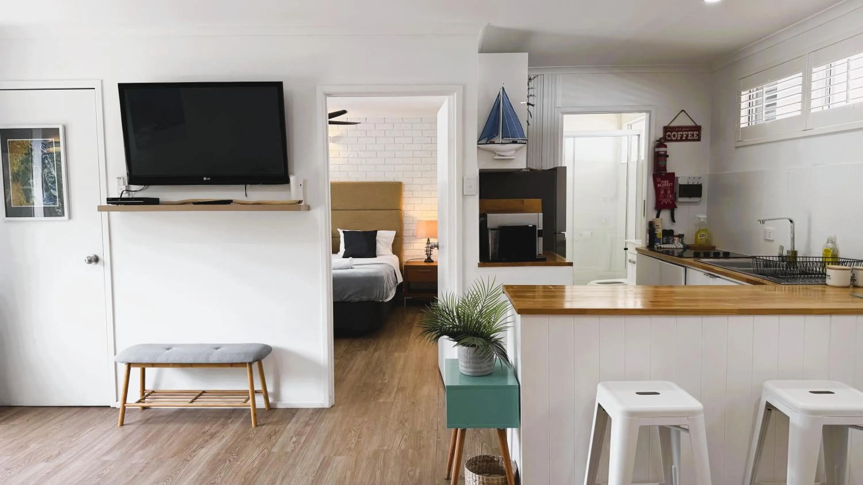 Bathroom in Lychee Tree Holiday Apartments