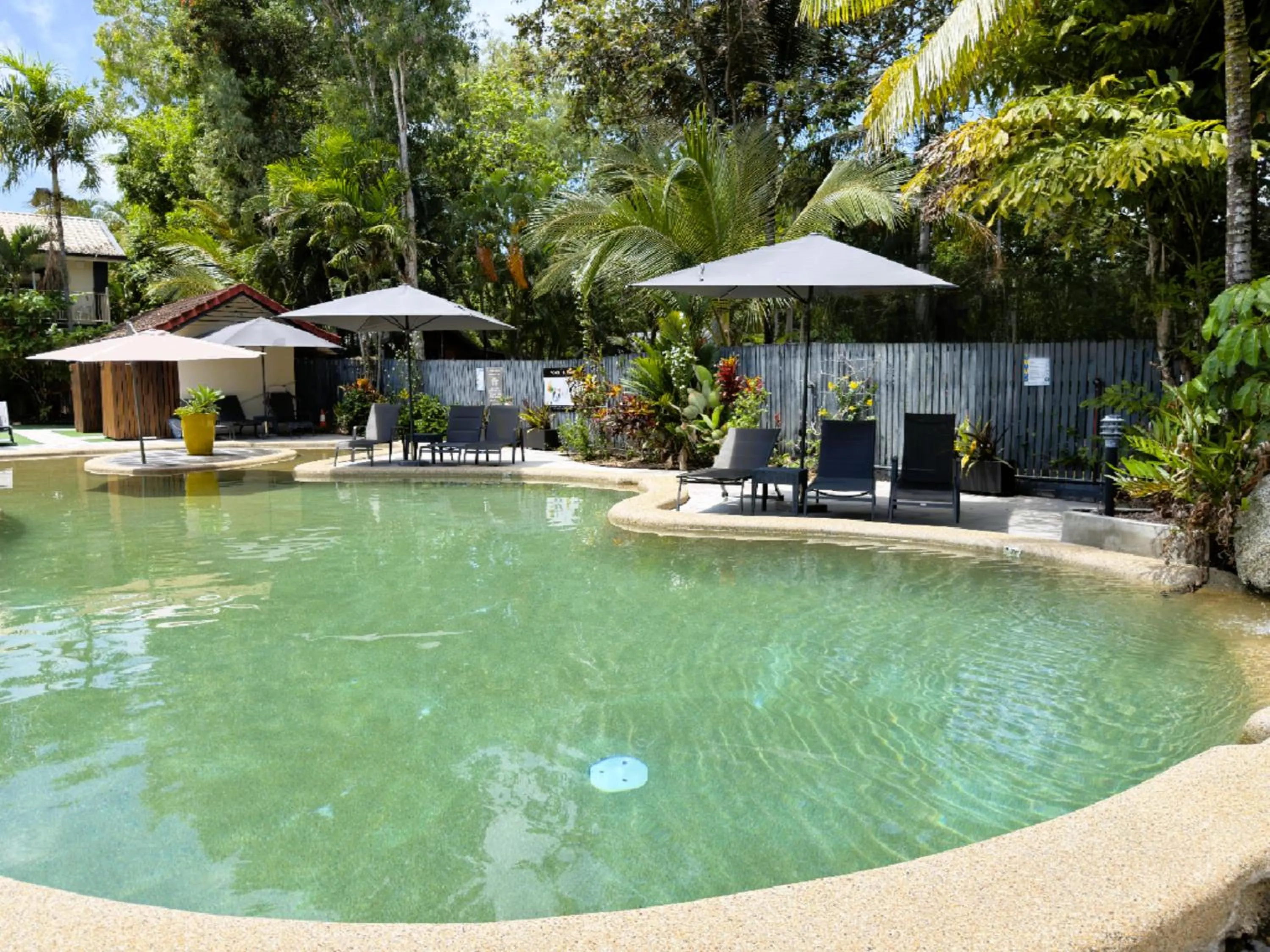 Pool view in Lychee Tree Holiday Apartments