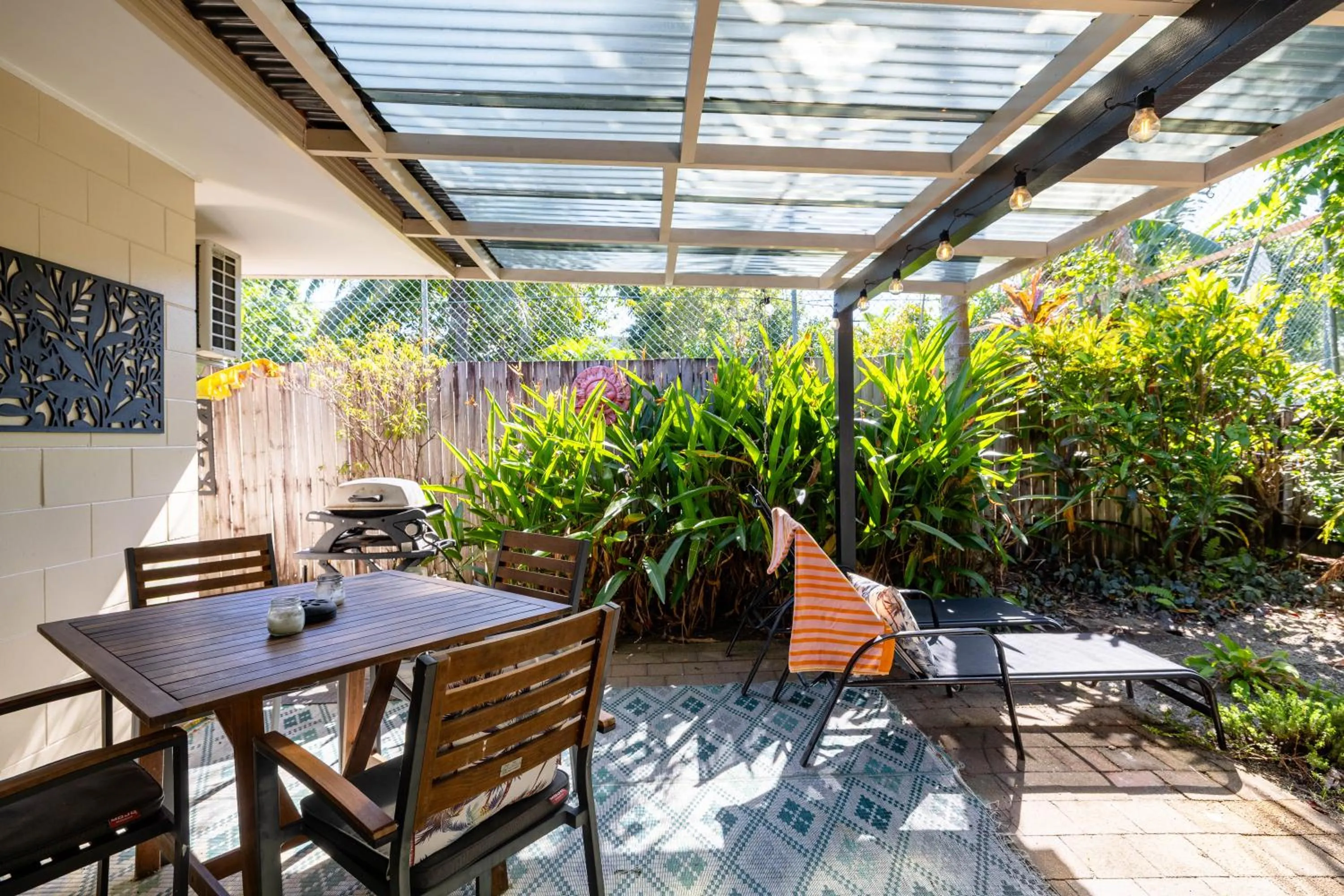 Patio in Lychee Tree Holiday Apartments