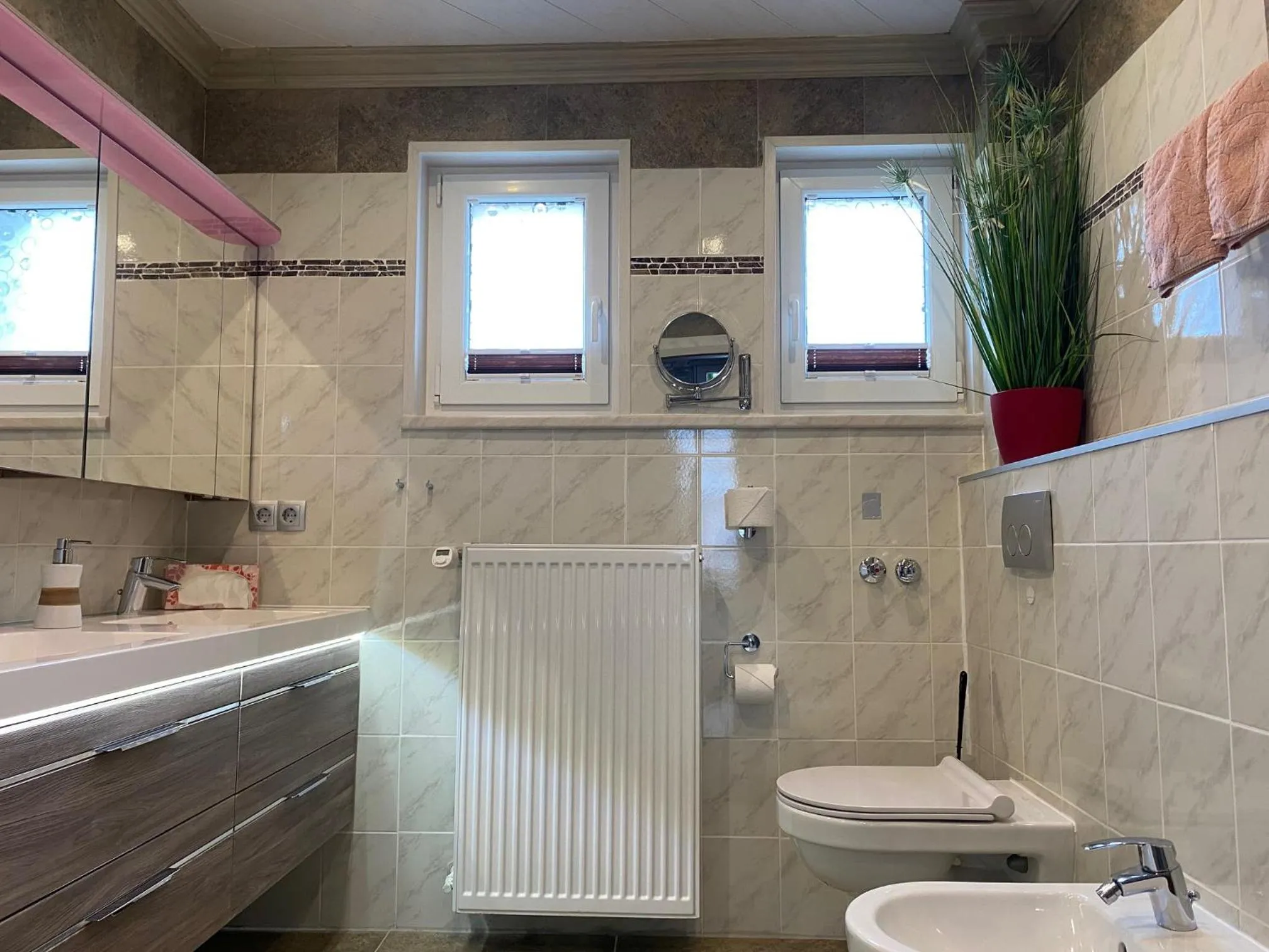 Bathroom in Macke`s Ferienwohnungen