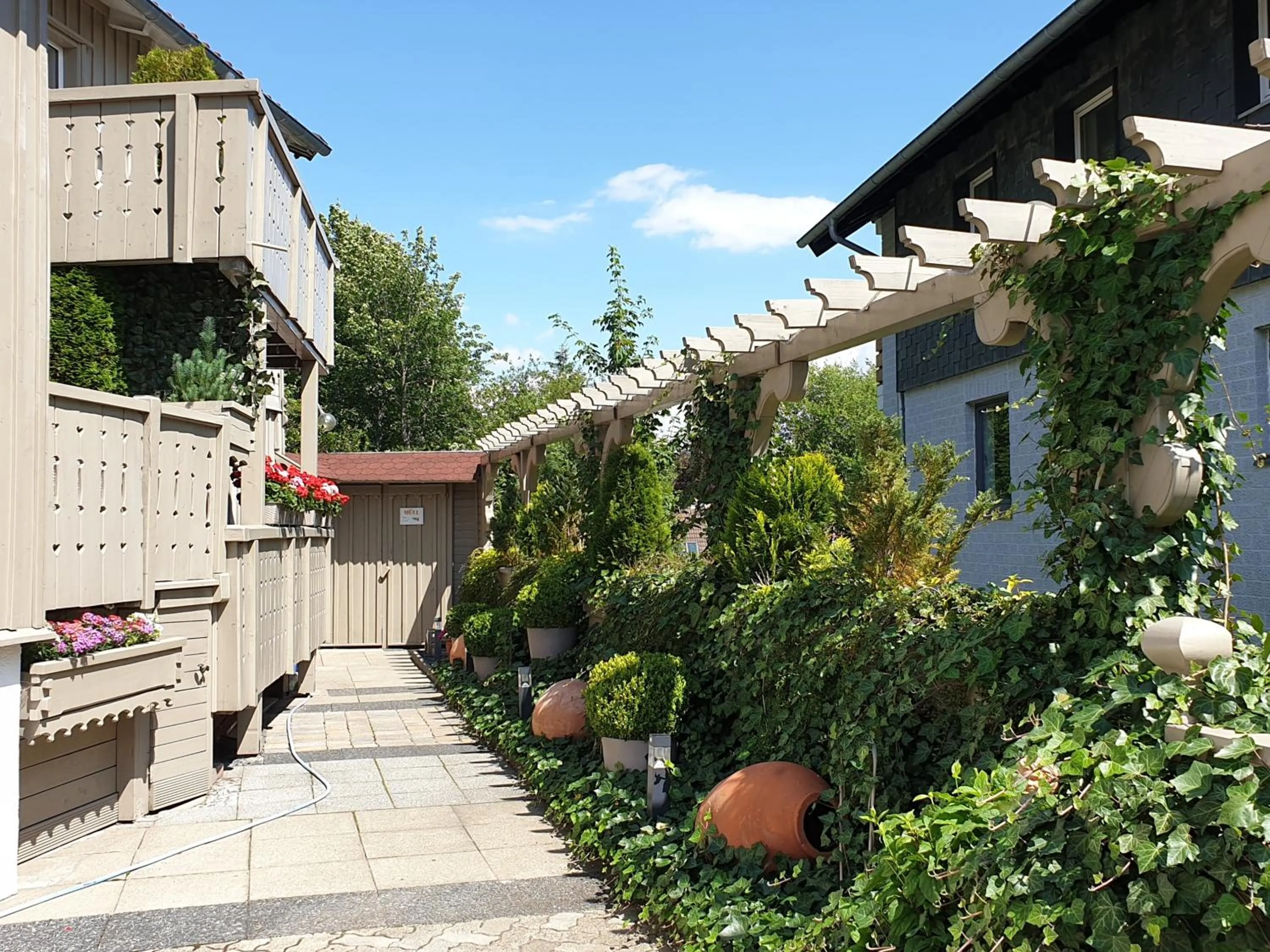 Balcony/Terrace in Macke`s Ferienwohnungen