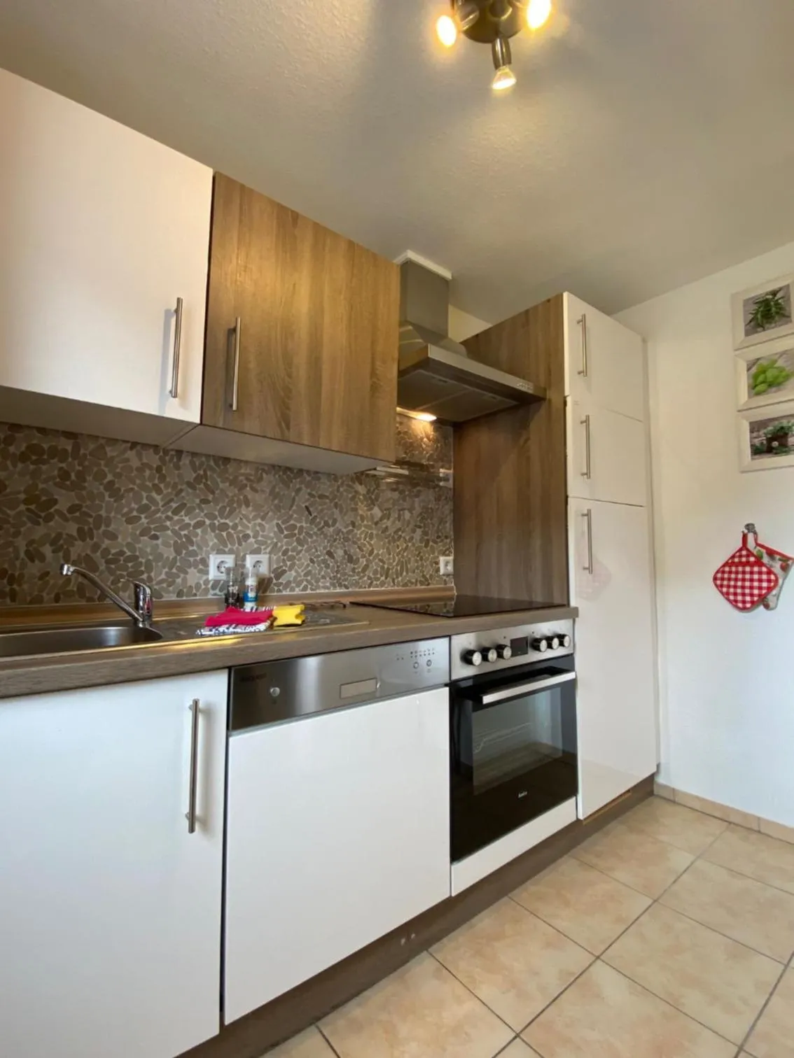 Kitchen or kitchenette in Macke`s Ferienwohnungen