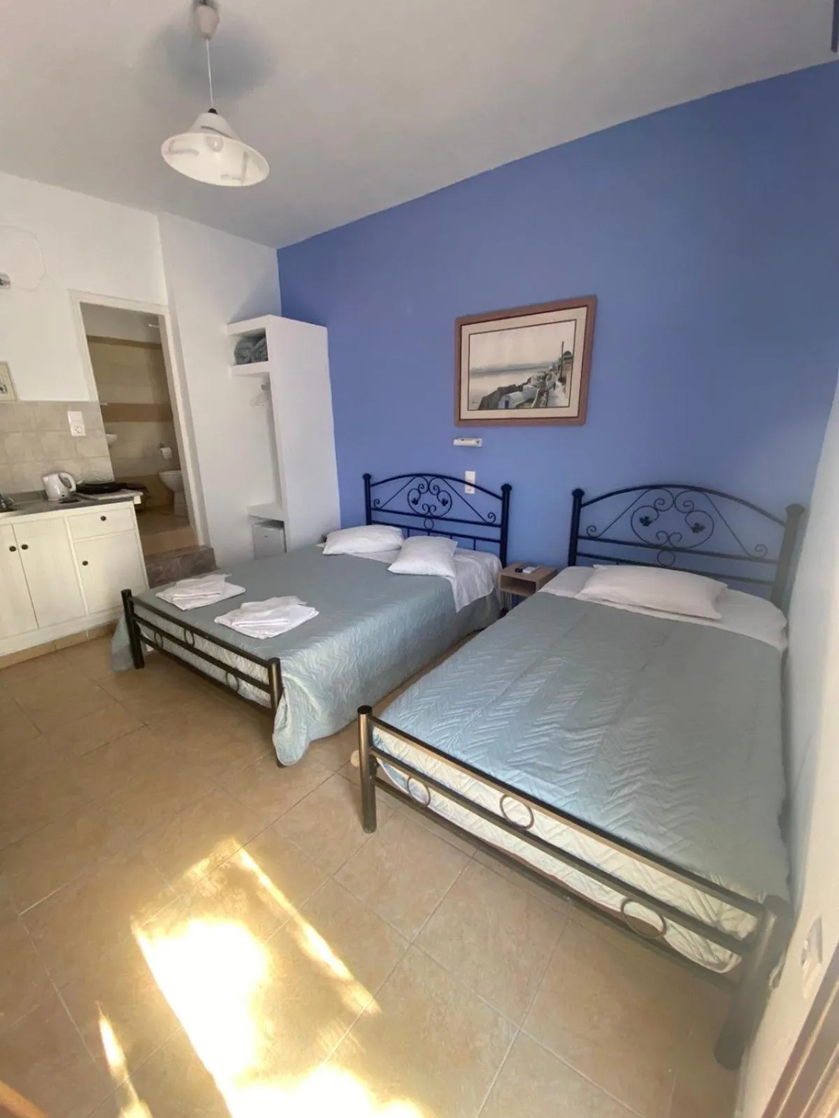 Bed in Stella Nomikou Apartments