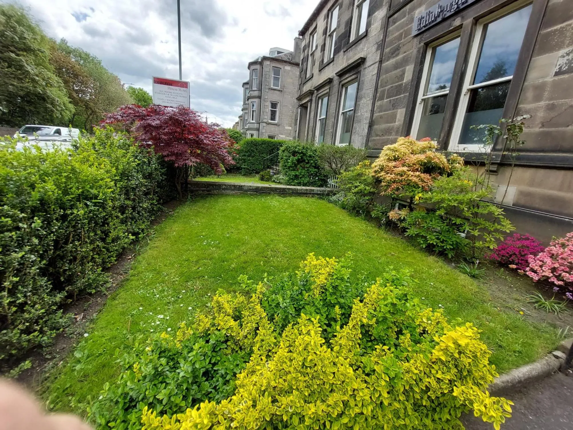 Garden view in Edinburgh House Hotel