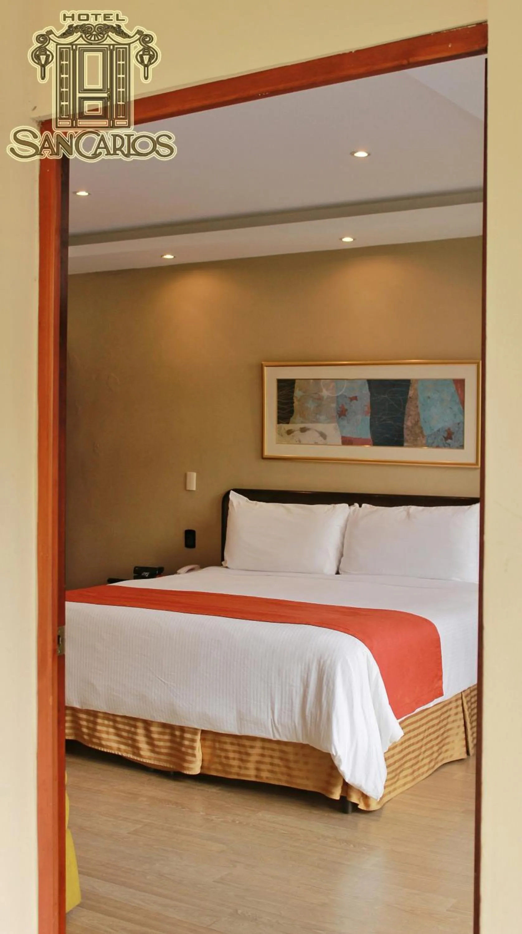 Bed in Hotel San Carlos