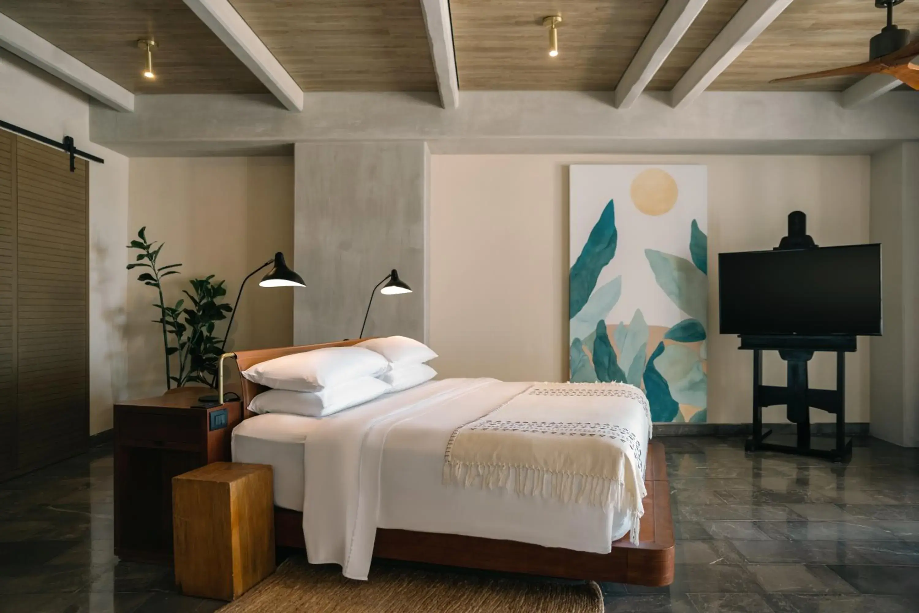 Bed in Atelier Playa Mujeres- Adults Only - All Inclusive Resort Bed in Atelier Playa Mujeres- Adults Only - All Inclusive Resort