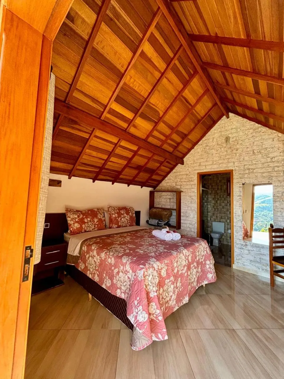 Bed in Pousada Vista do Paraíso