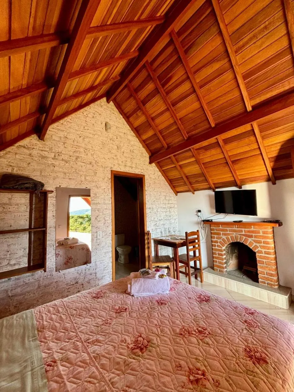 Bed in Pousada Vista do Paraíso