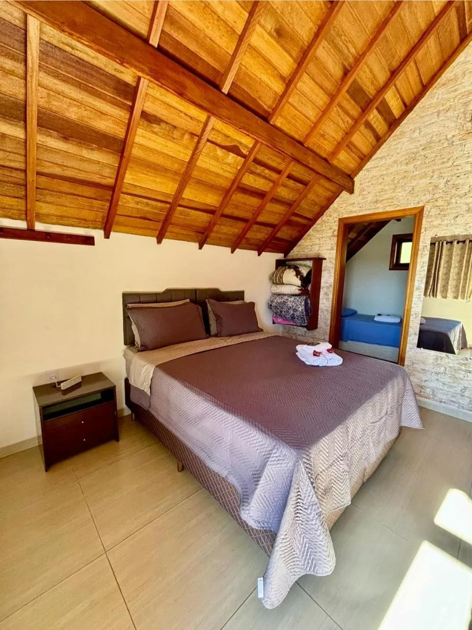 Bed in Pousada Vista do Paraíso