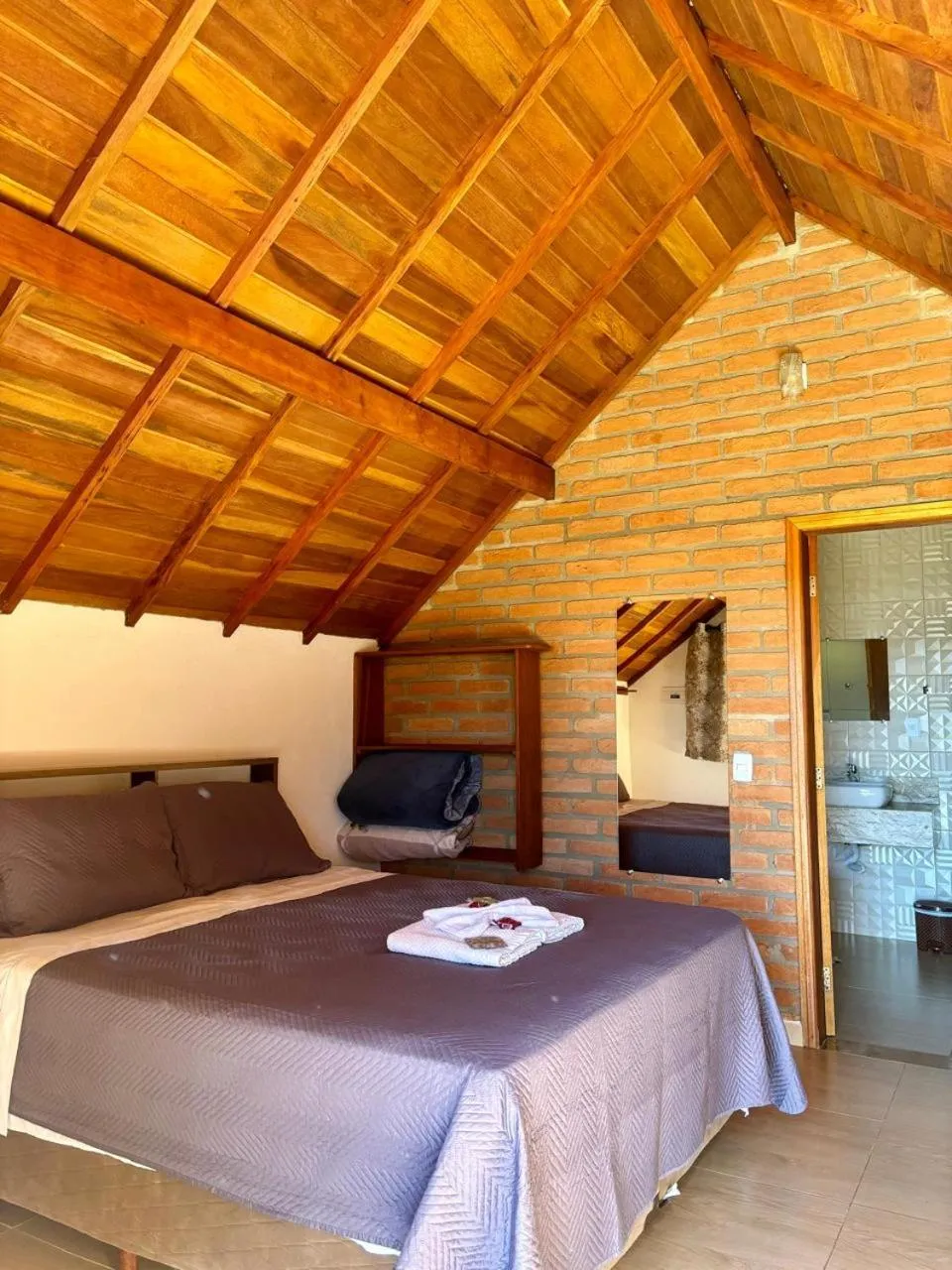 Bed in Pousada Vista do Paraíso