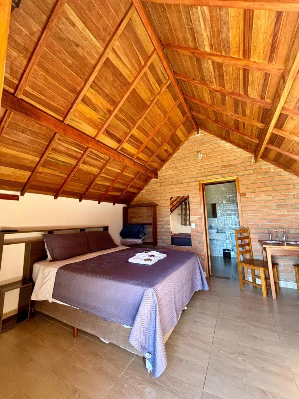 Bed in Pousada Vista do Paraíso