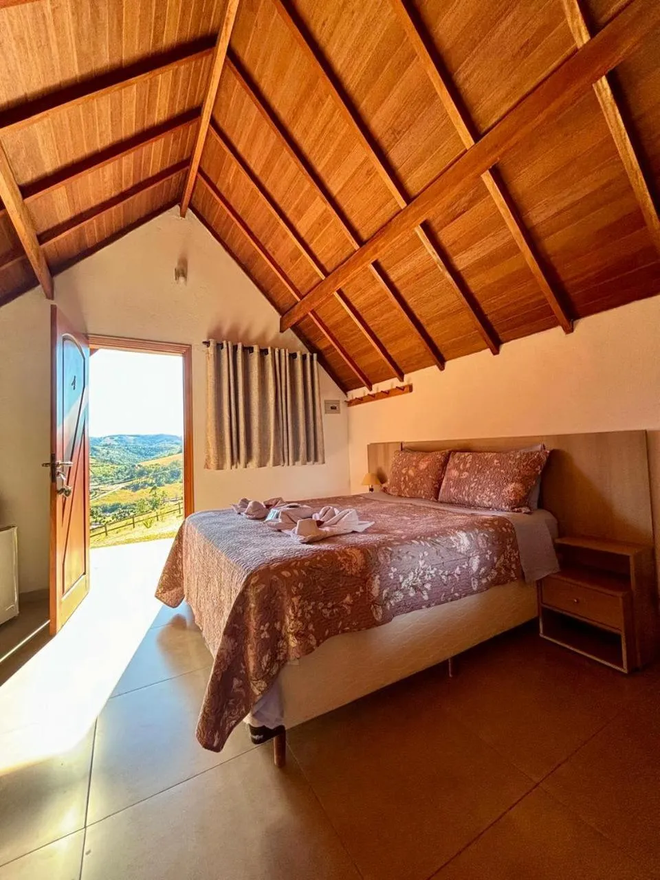 Bed in Pousada Vista do Paraíso