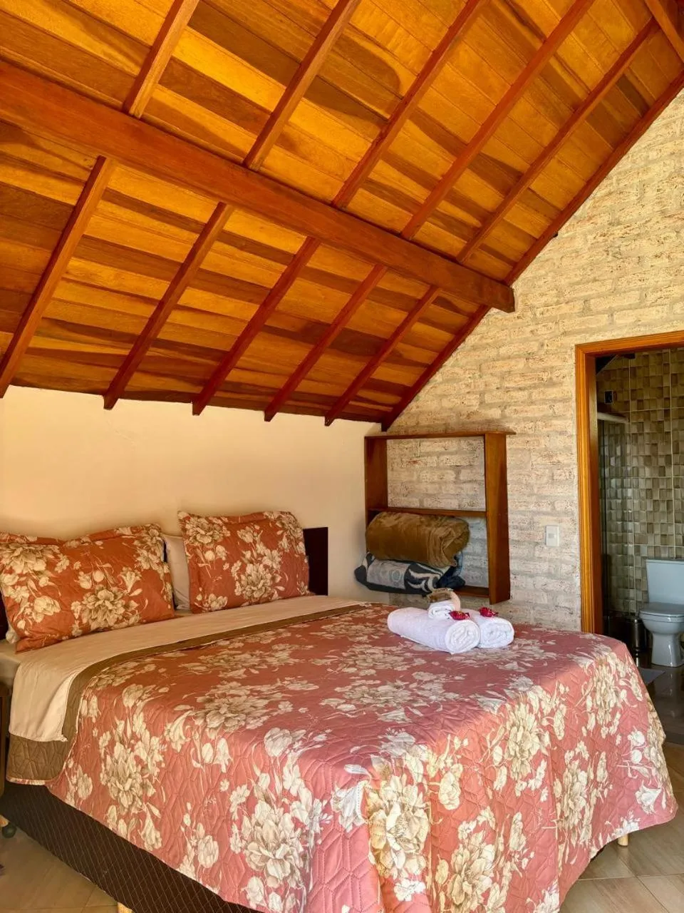 Bed in Pousada Vista do Paraíso