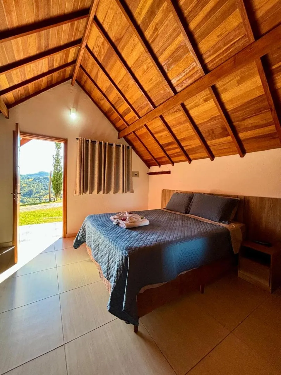 Bed in Pousada Vista do Paraíso