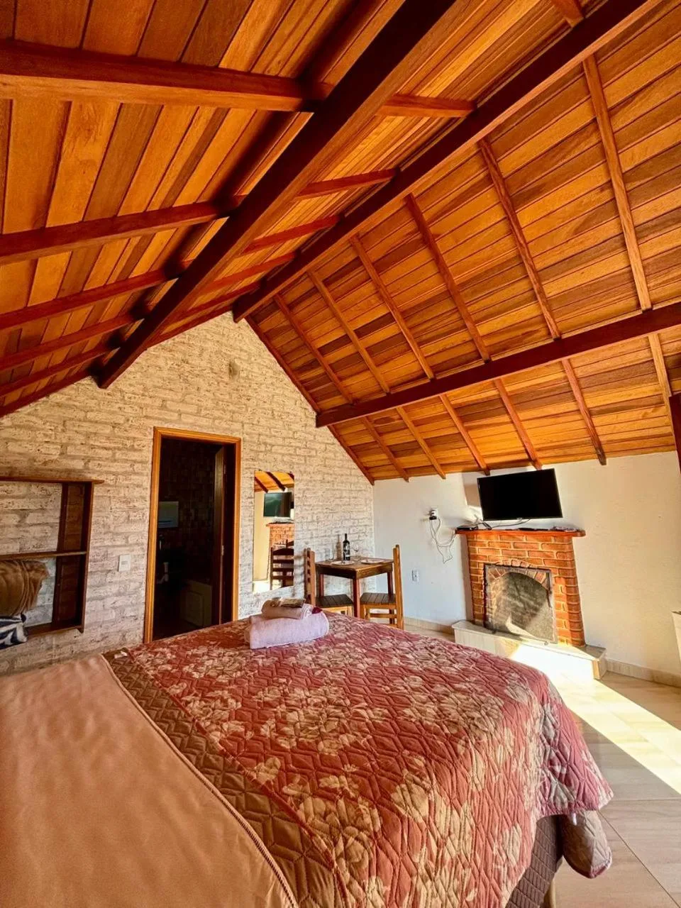 Bed in Pousada Vista do Paraíso