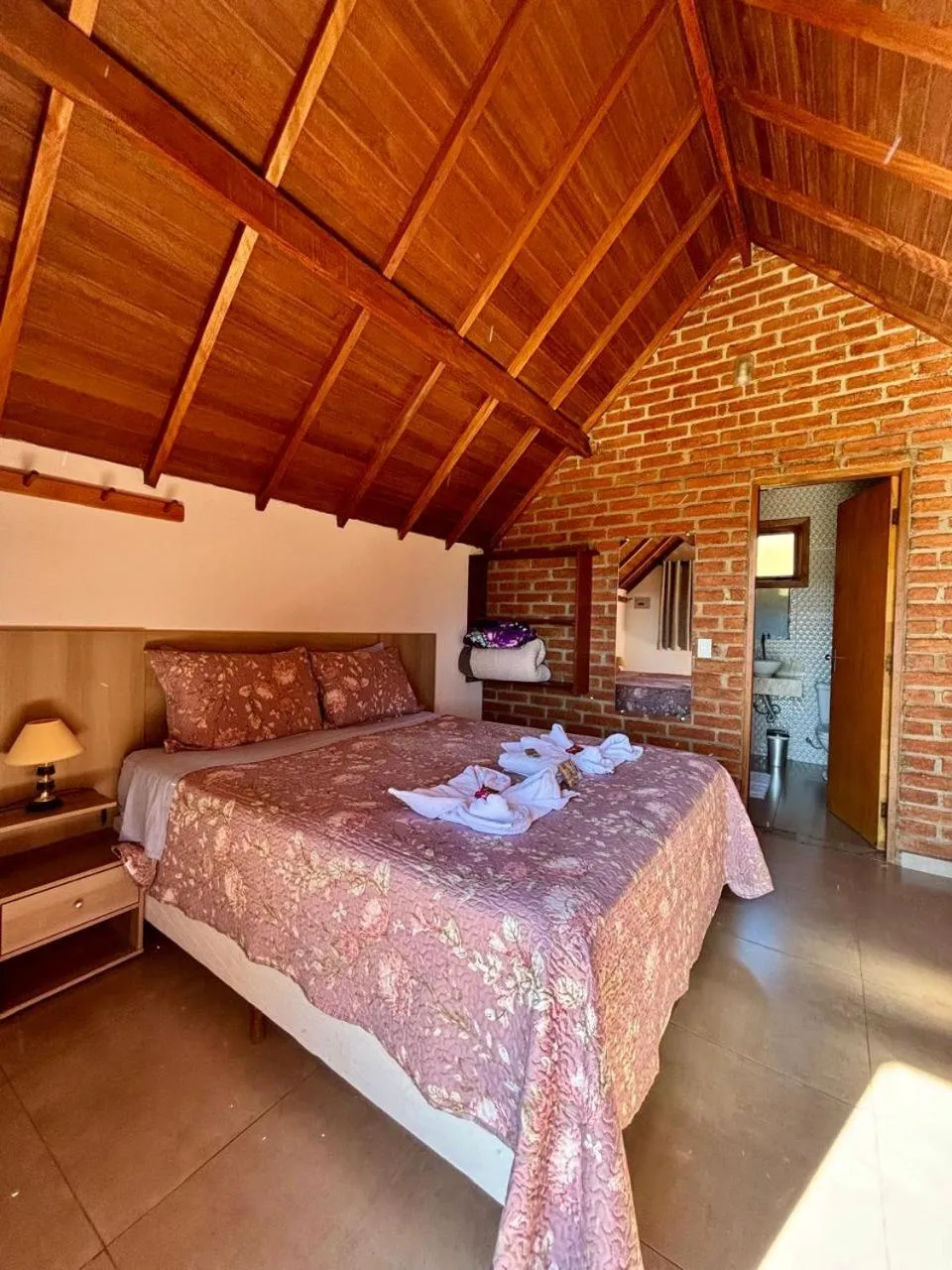 Bed in Pousada Vista do Paraíso