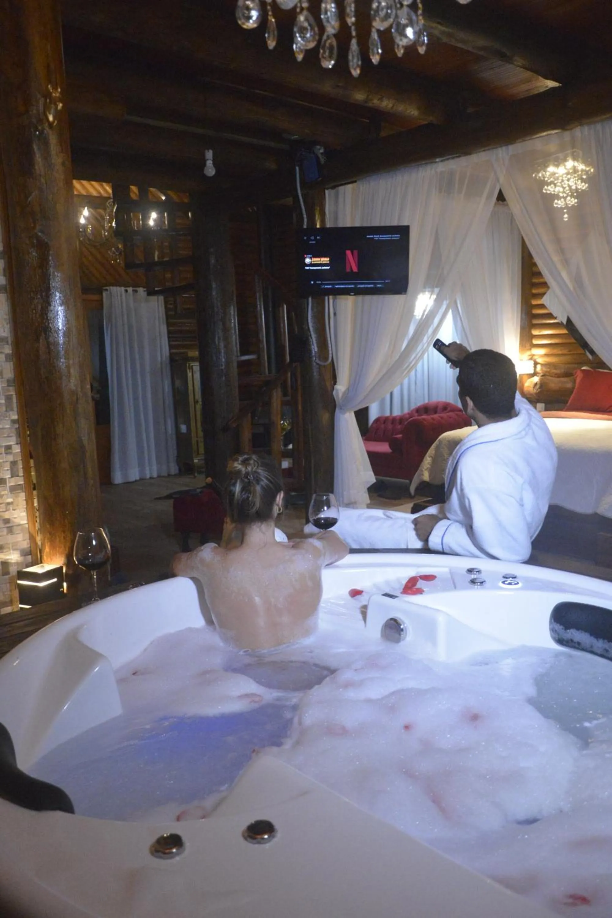 Hot Tub in Pousada Recanto dos Pôneis Rio Rufino Urubici