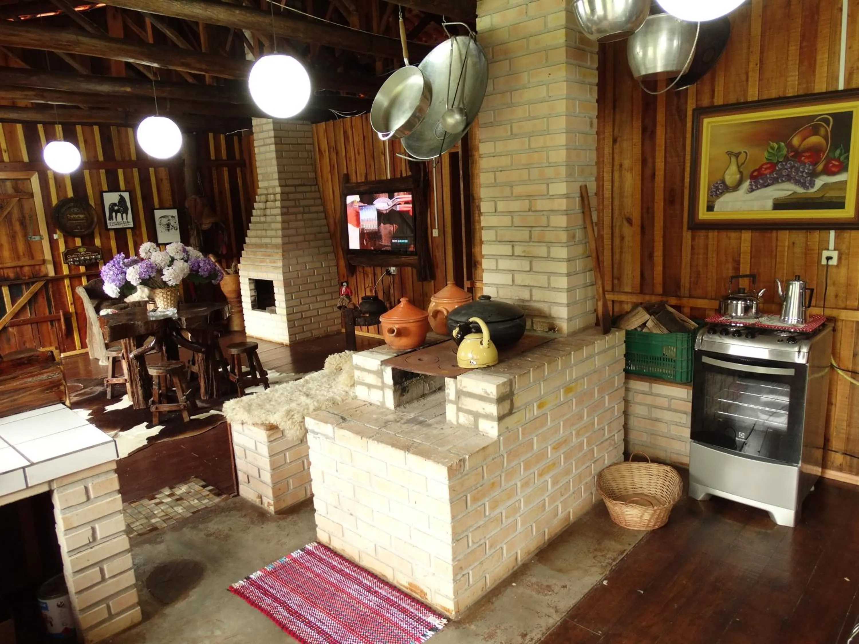 Seating area in Pousada Recanto dos Pôneis Rio Rufino Urubici