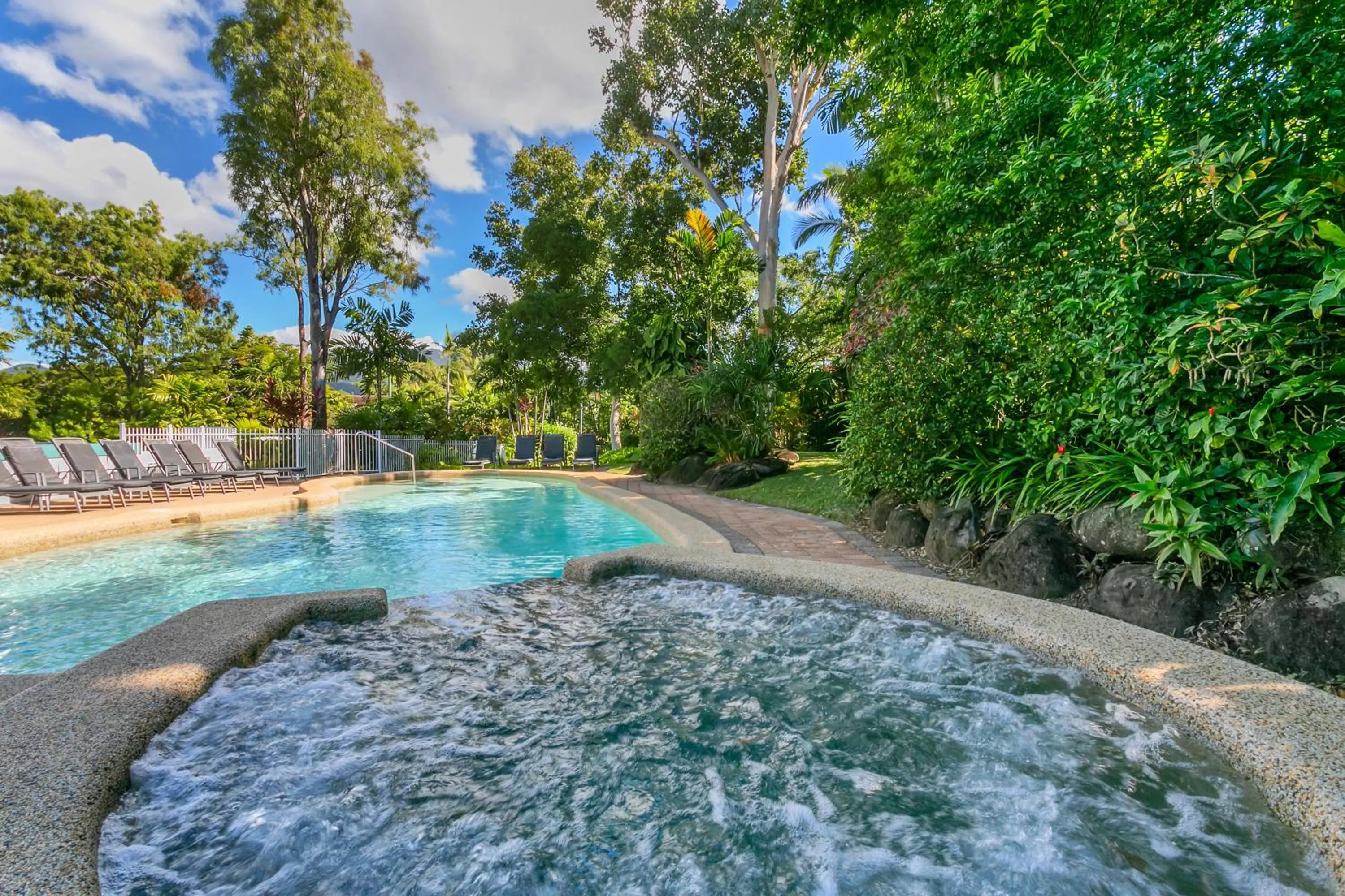 Garden in Beachfront Apartments on Trinity Beach