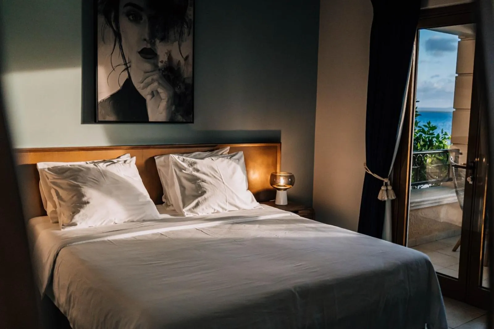 Bed in The Bellafonte - Luxury Oceanfront Hotel