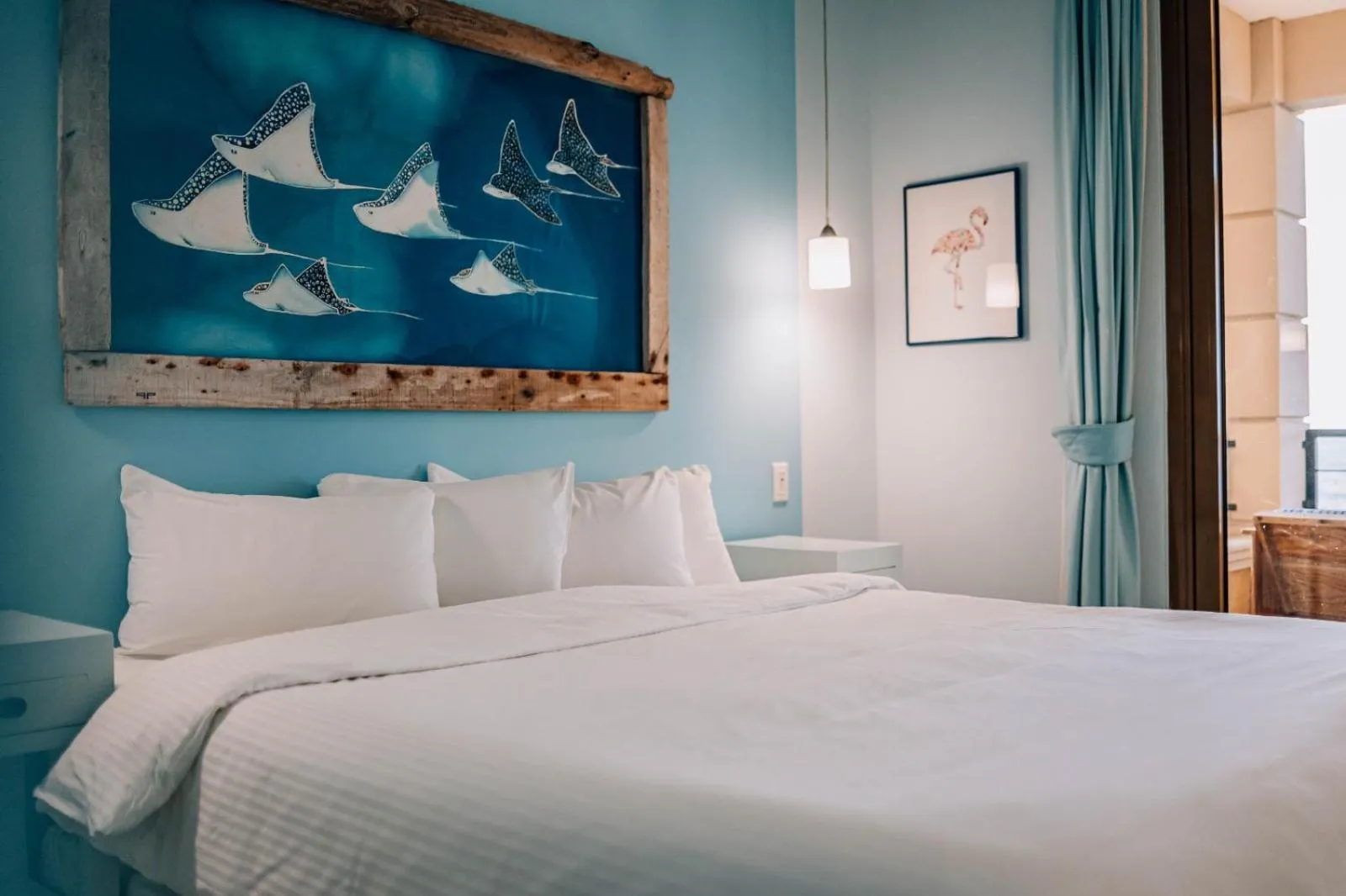 Bed in The Bellafonte - Luxury Oceanfront Hotel