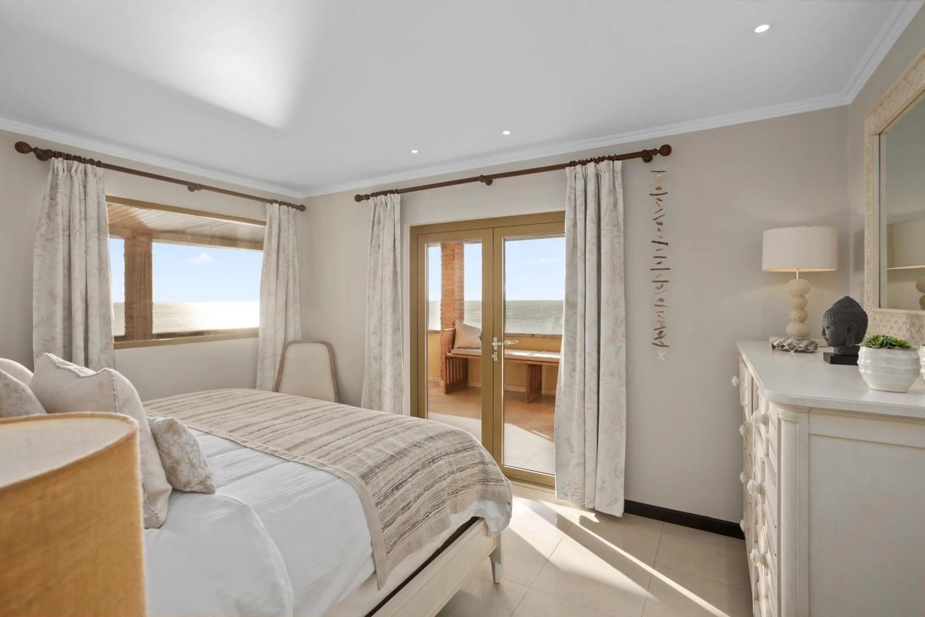 Bed in The Bellafonte - Luxury Oceanfront Hotel